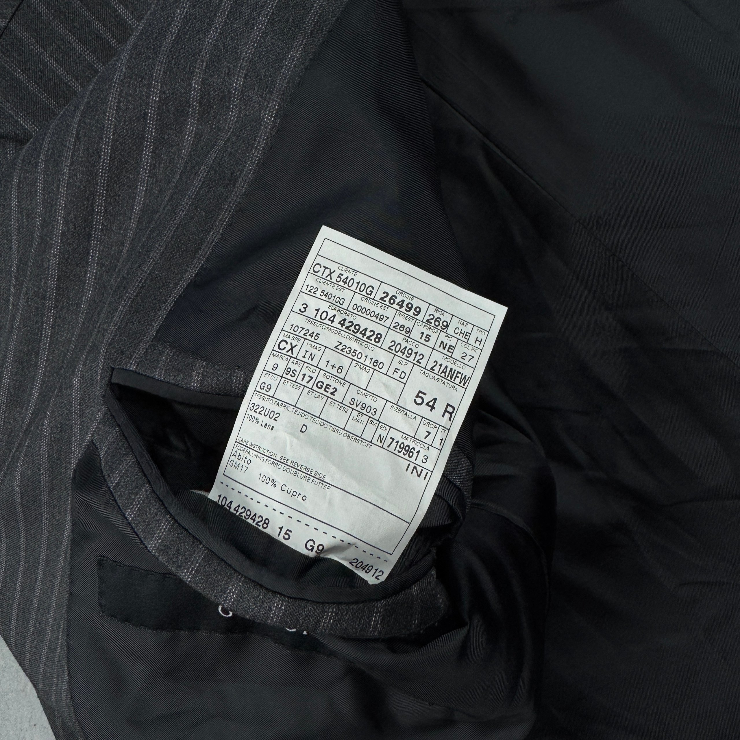 Gucci by Tom Ford Men`s Grey Stripe Wool Blazer Size 54R / XL-XXL image 9