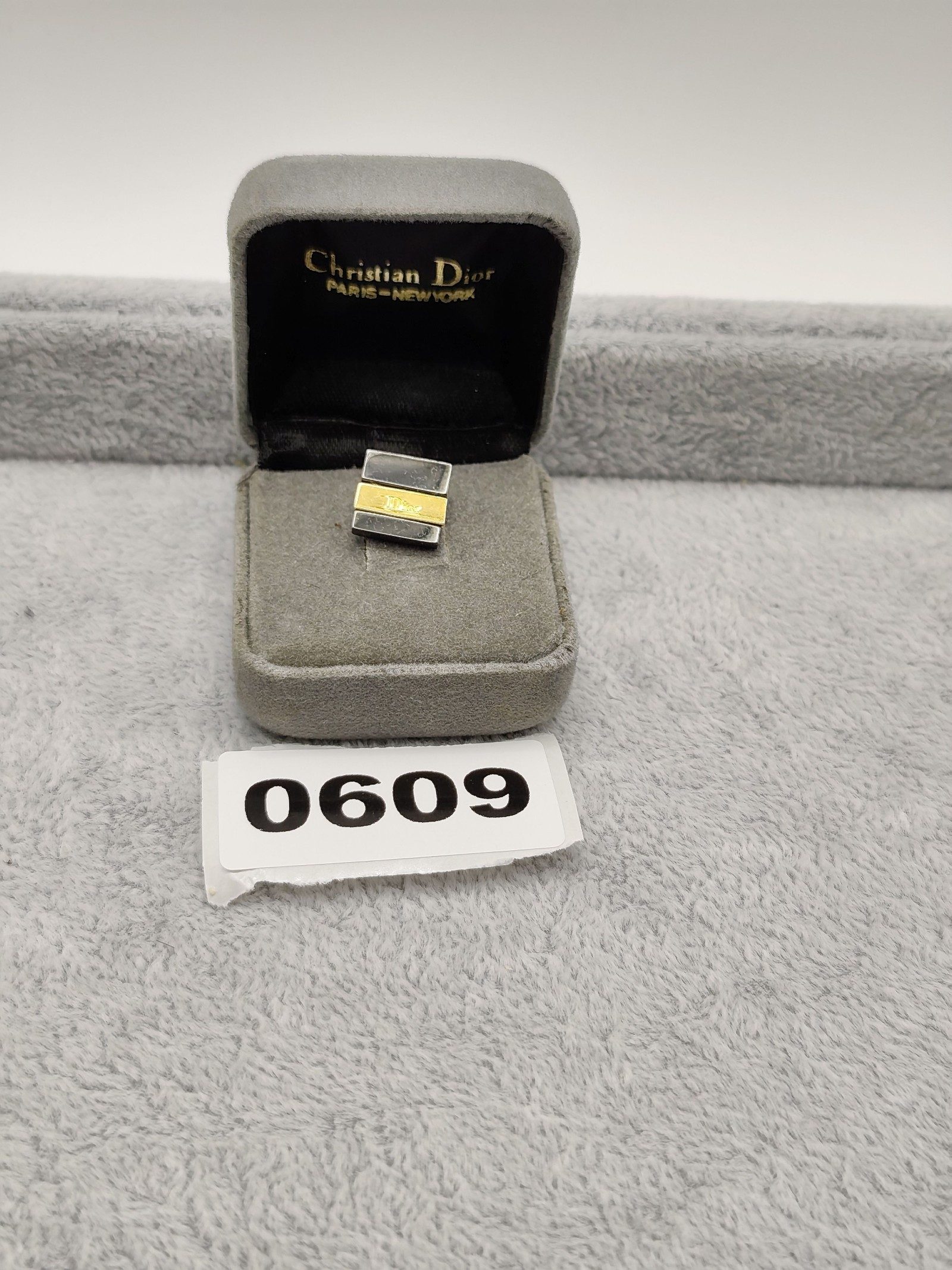 Christian Dior Black & Gold tie pin