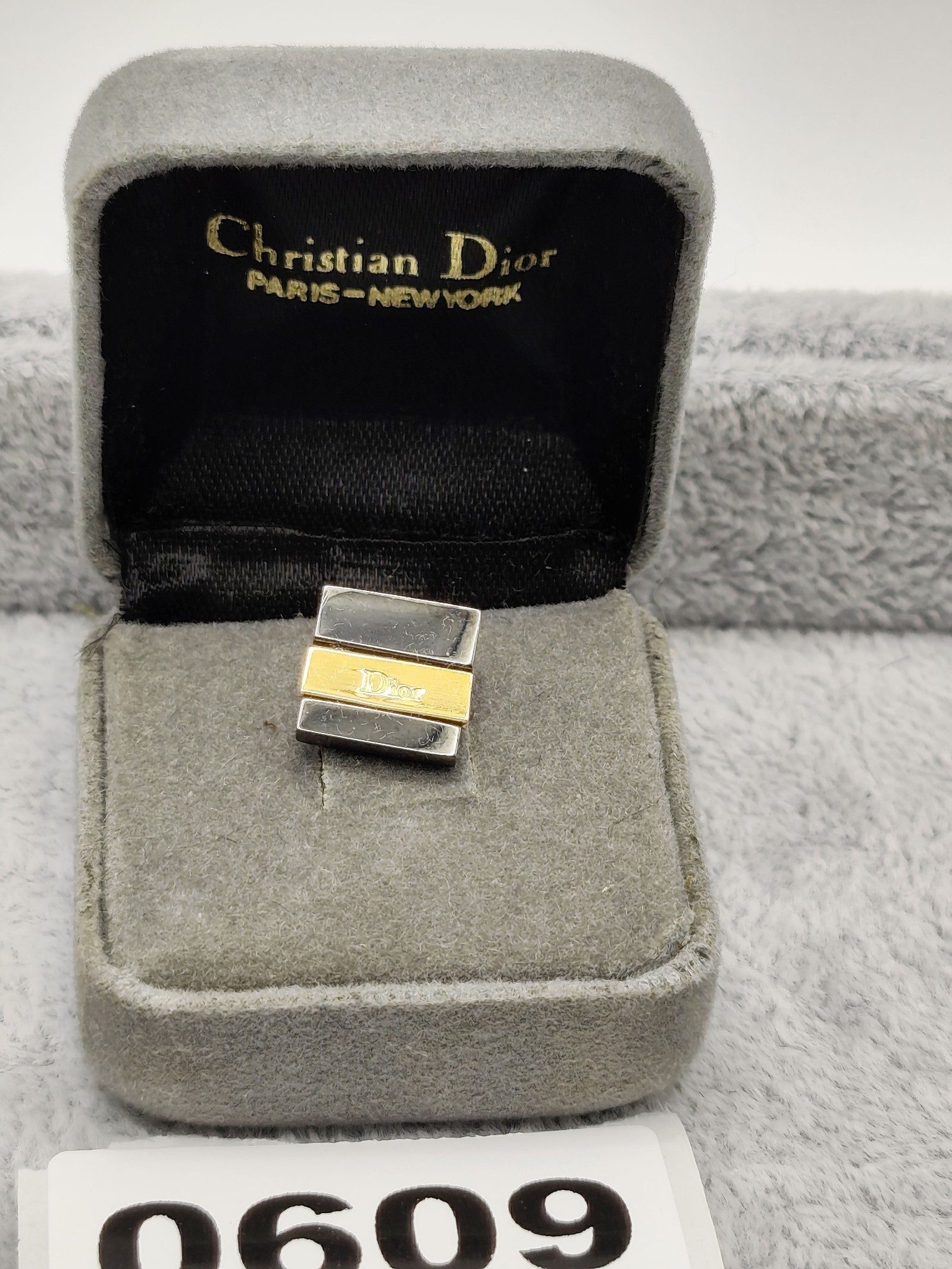 Christian Dior Black & Gold tie pin image 2