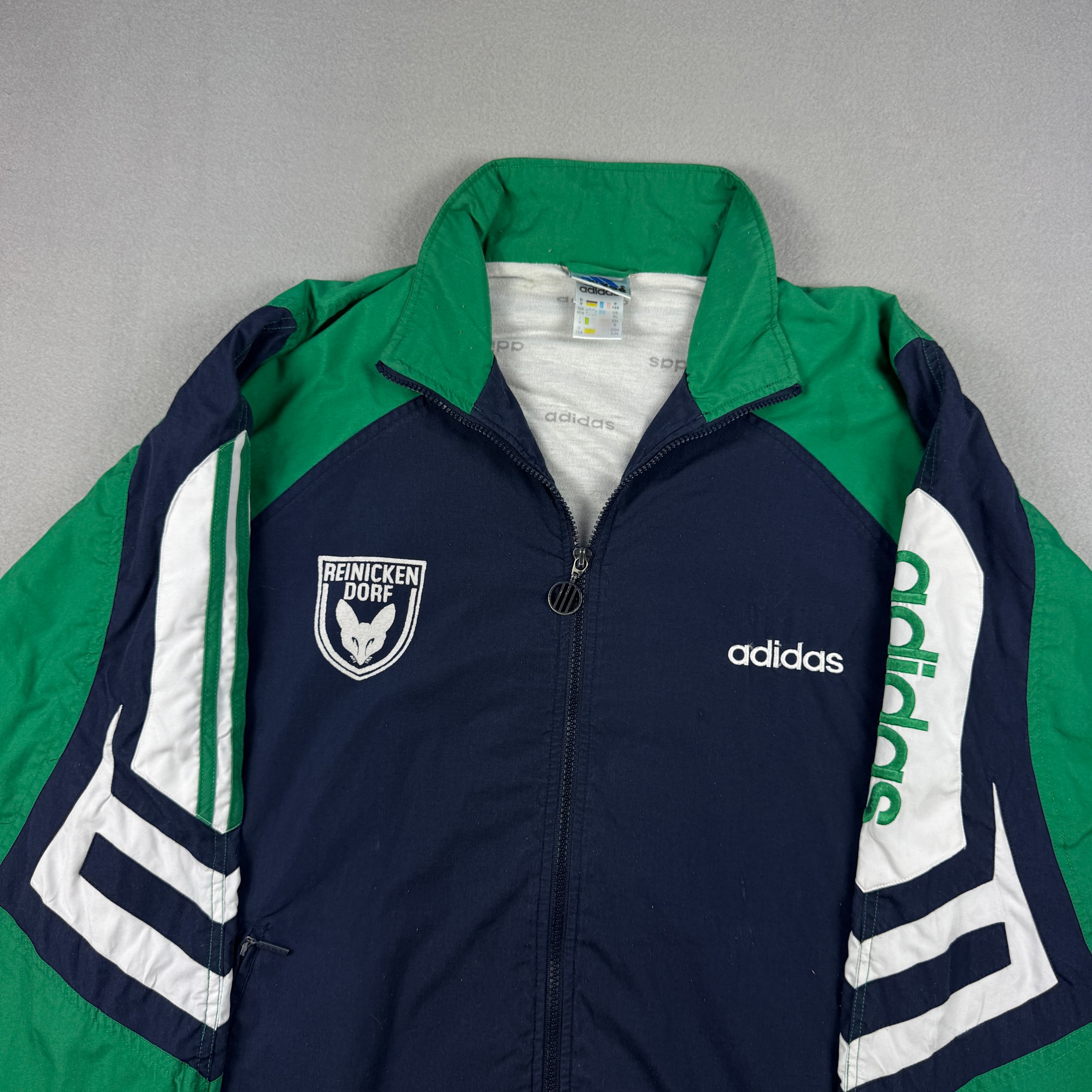 Adidas Vintage 90s Windbreaker Track Nylon Jacket Reinicken Dorf Logo Size XL image 3