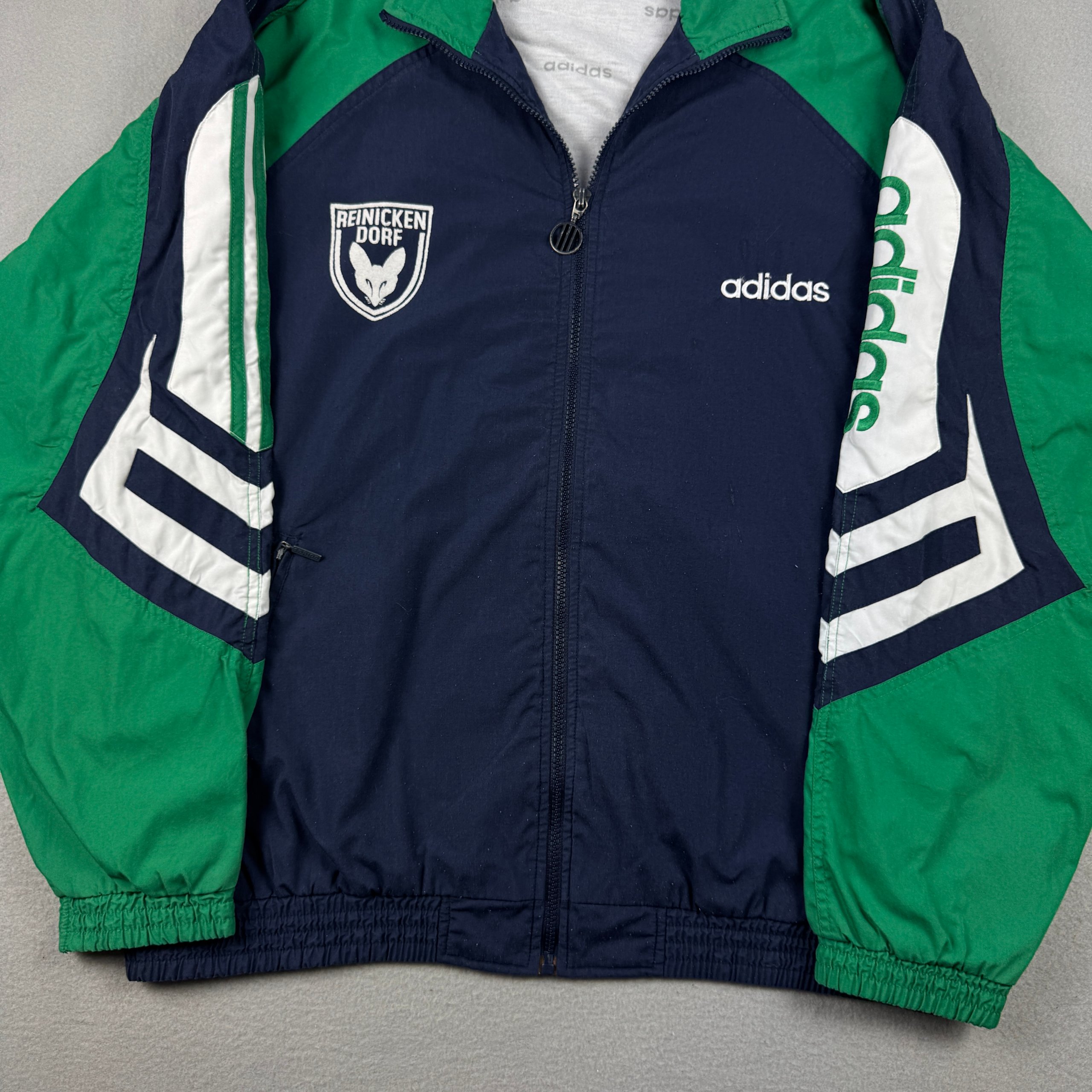 Adidas Vintage 90s Windbreaker Track Nylon Jacket Reinicken Dorf Logo Size XL image 4