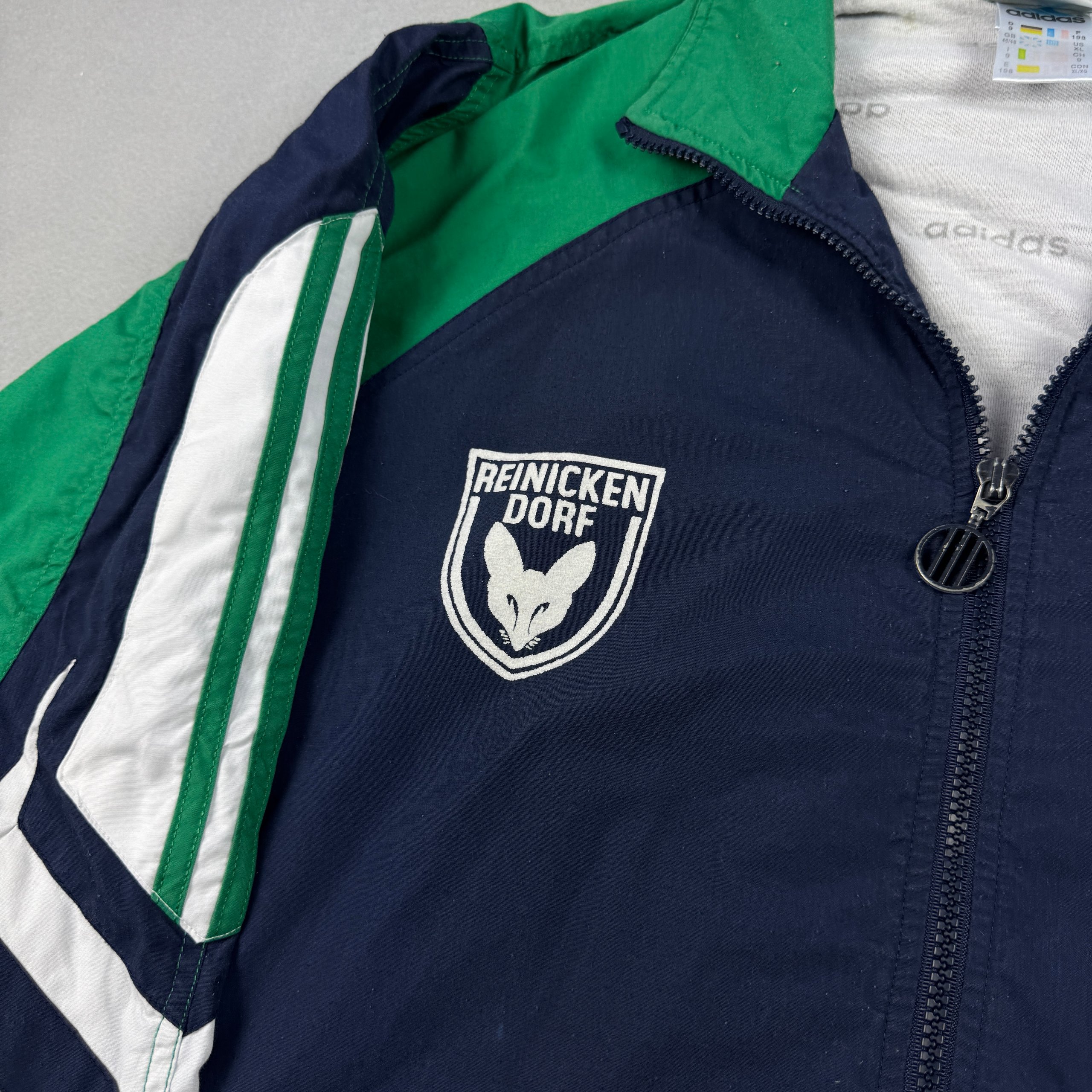Adidas Vintage 90s Windbreaker Track Nylon Jacket Reinicken Dorf Logo Size XL image 5