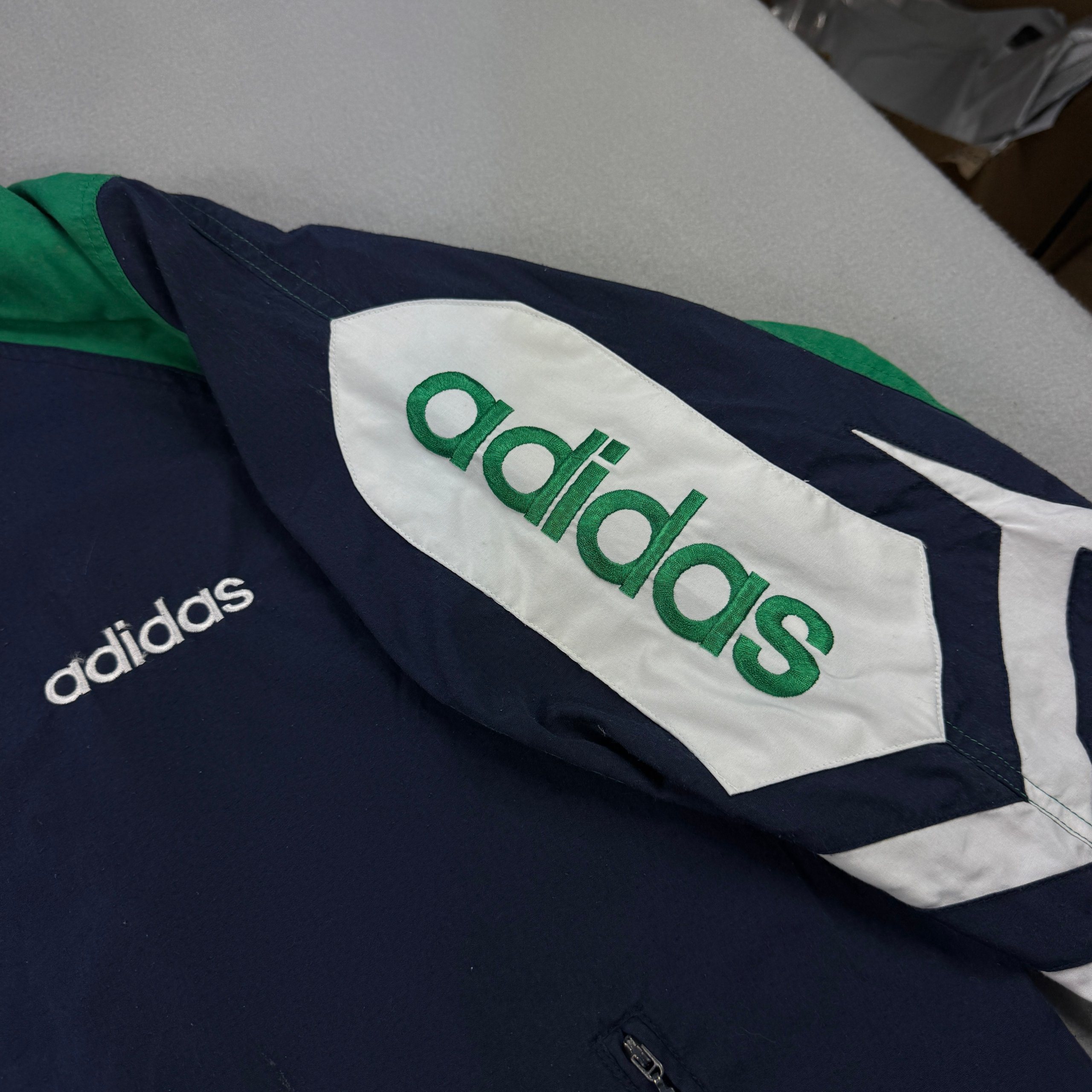 Adidas Vintage 90s Windbreaker Track Nylon Jacket Reinicken Dorf Logo Size XL image 6