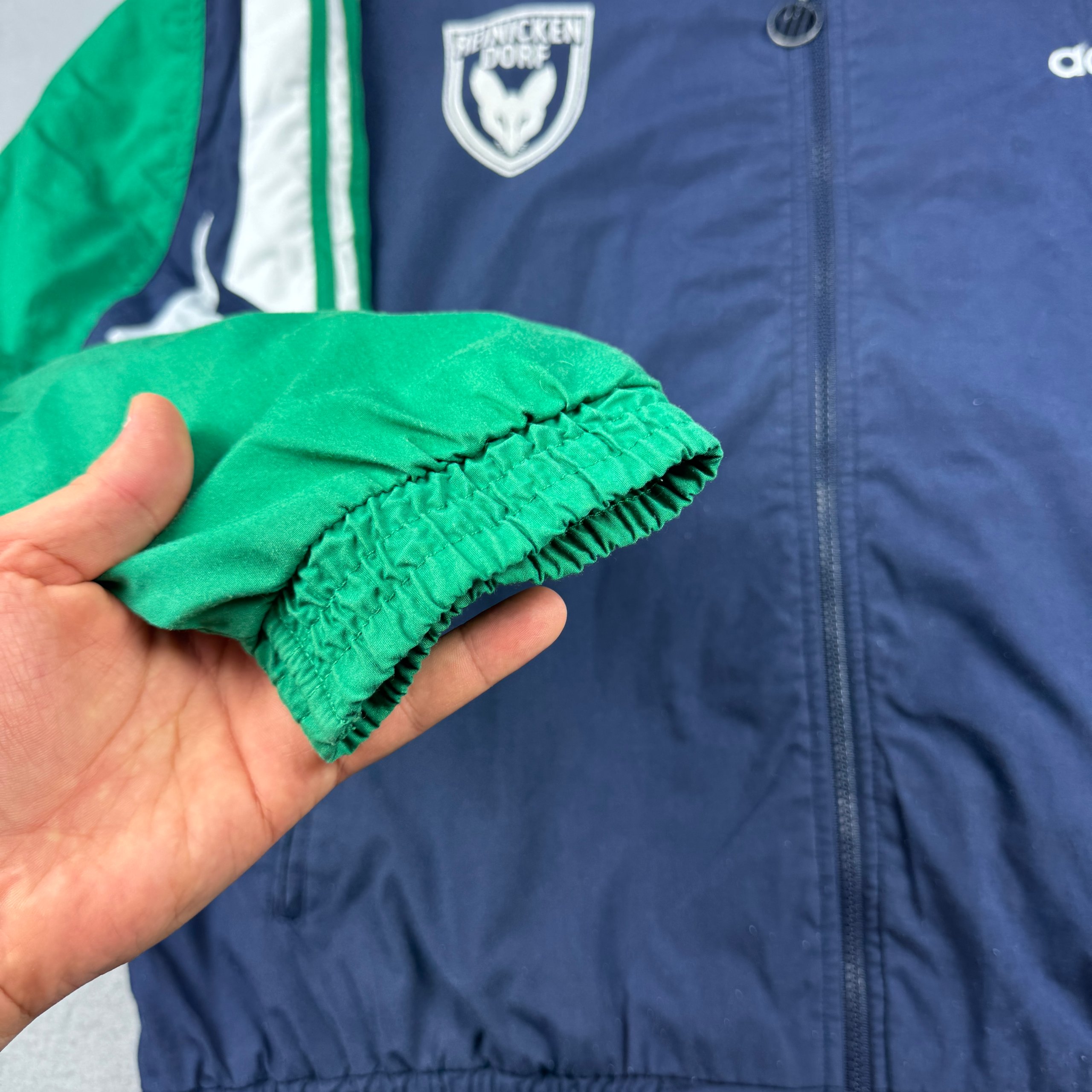 Adidas Vintage 90s Windbreaker Track Nylon Jacket Reinicken Dorf Logo Size XL image 7