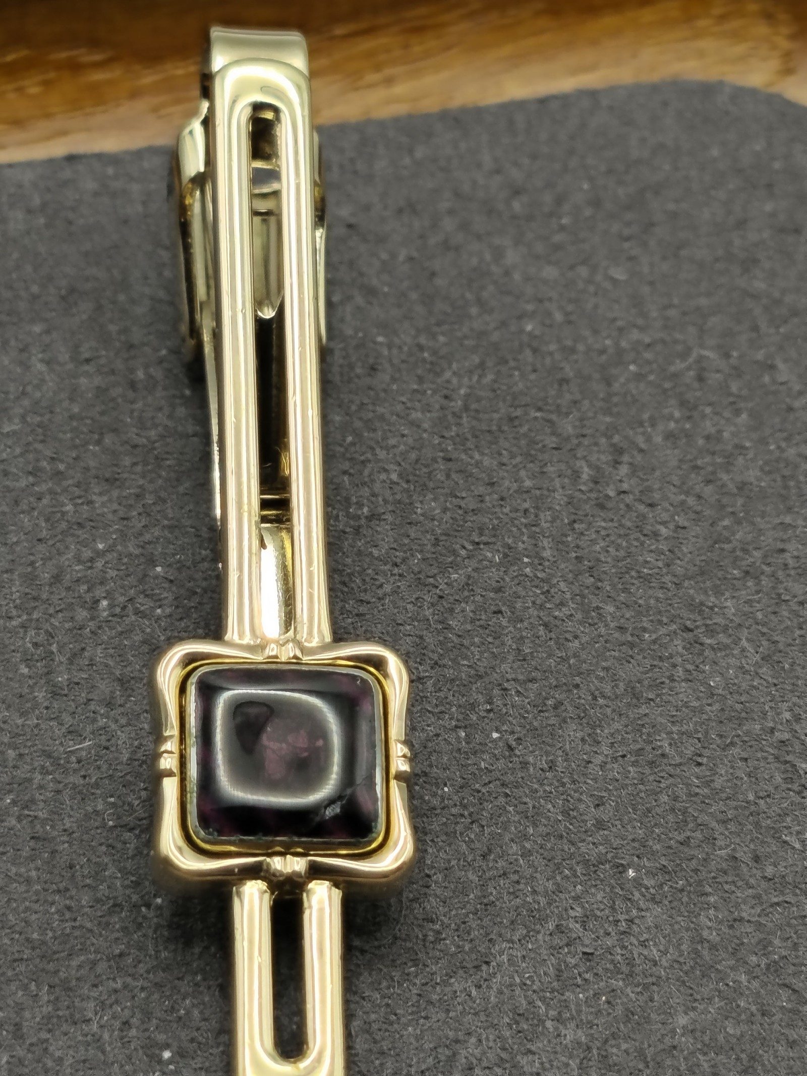 Burberry Gold & Black Tie Clip with Box image 7
