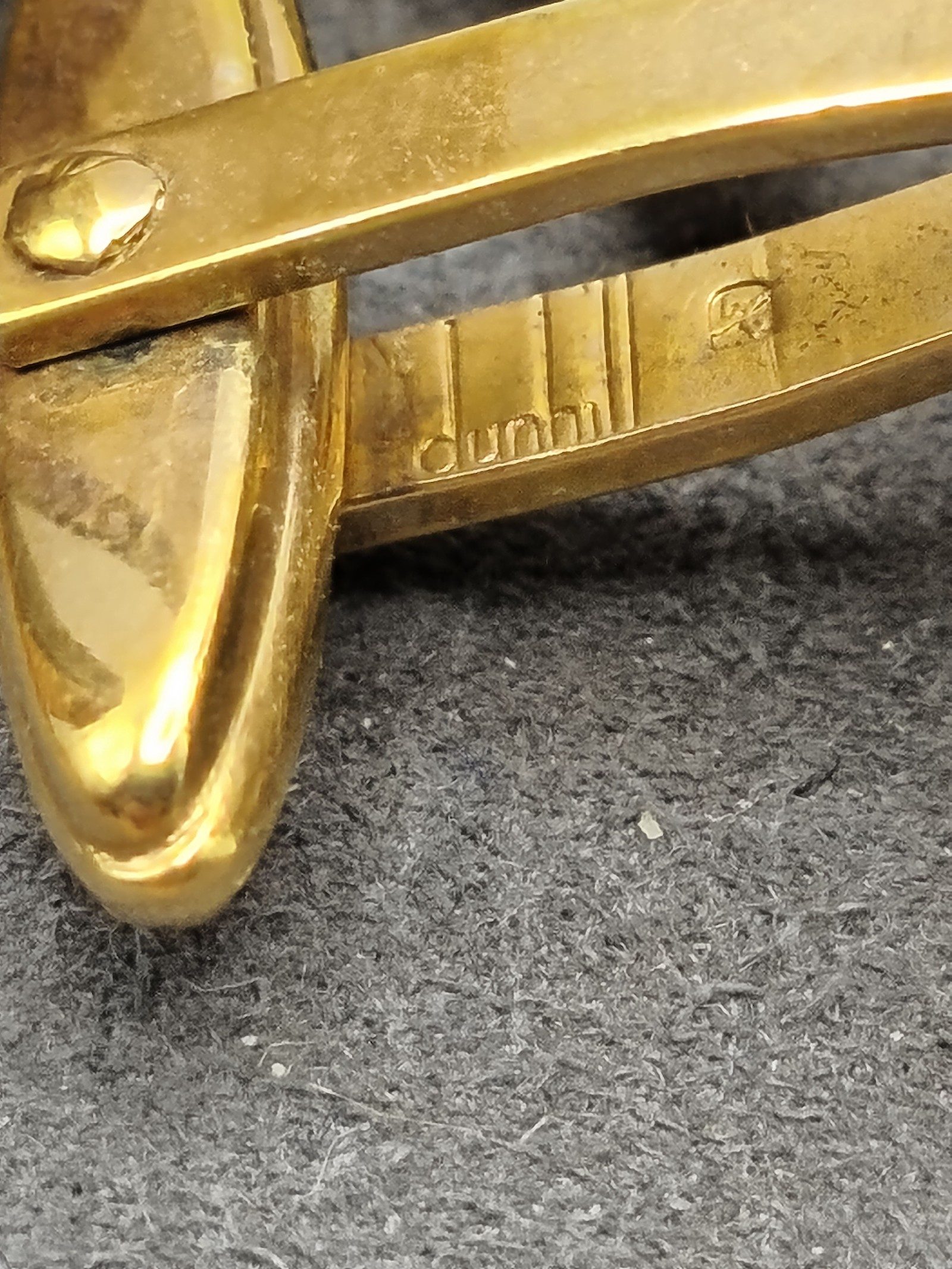Dunhill Gold & Silver Cufflinks & Tie Clip Set image 9