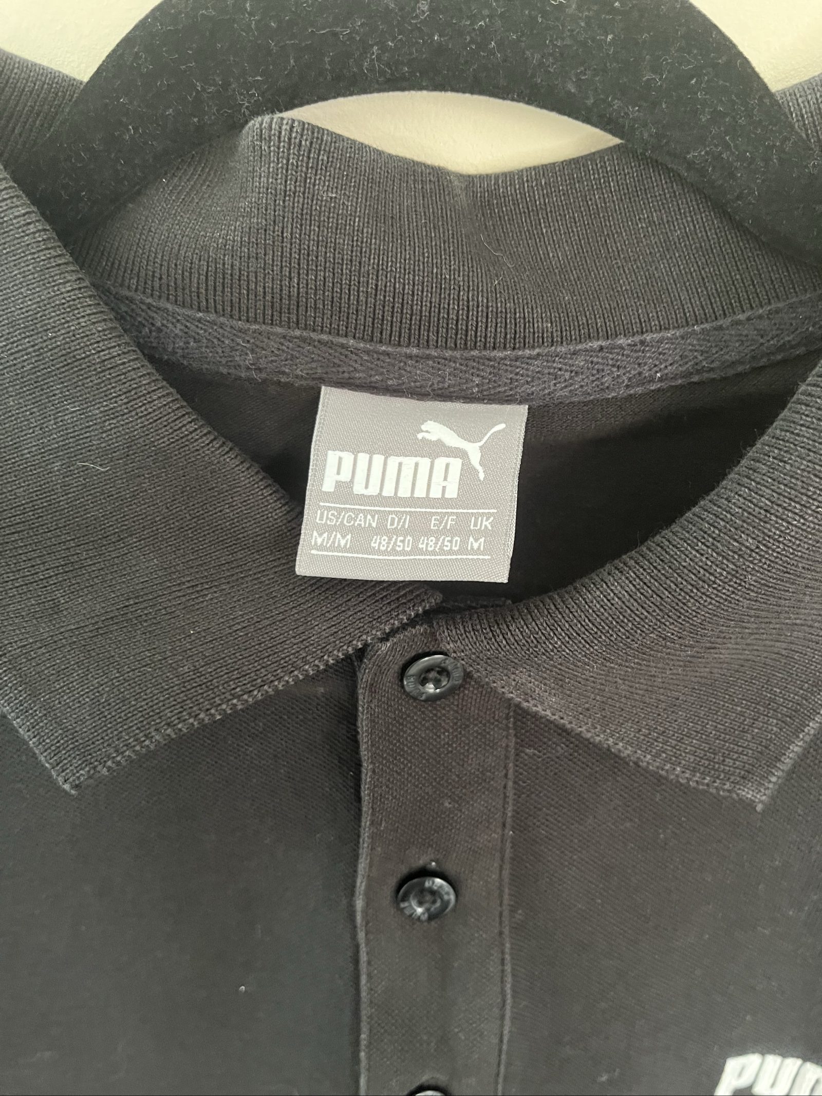 Puma Black Polo Shirt Medium Classic Logo image 3