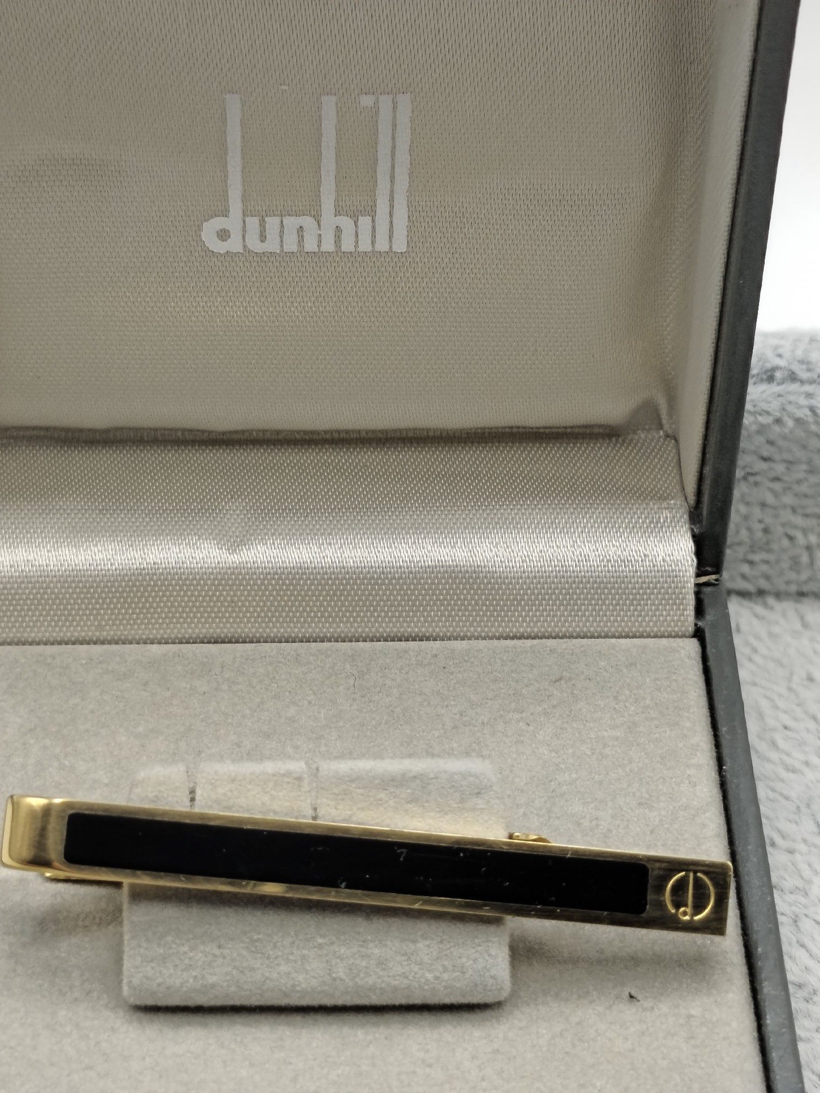 Dunhill Gold & Black Enamel Tie Clip image 2