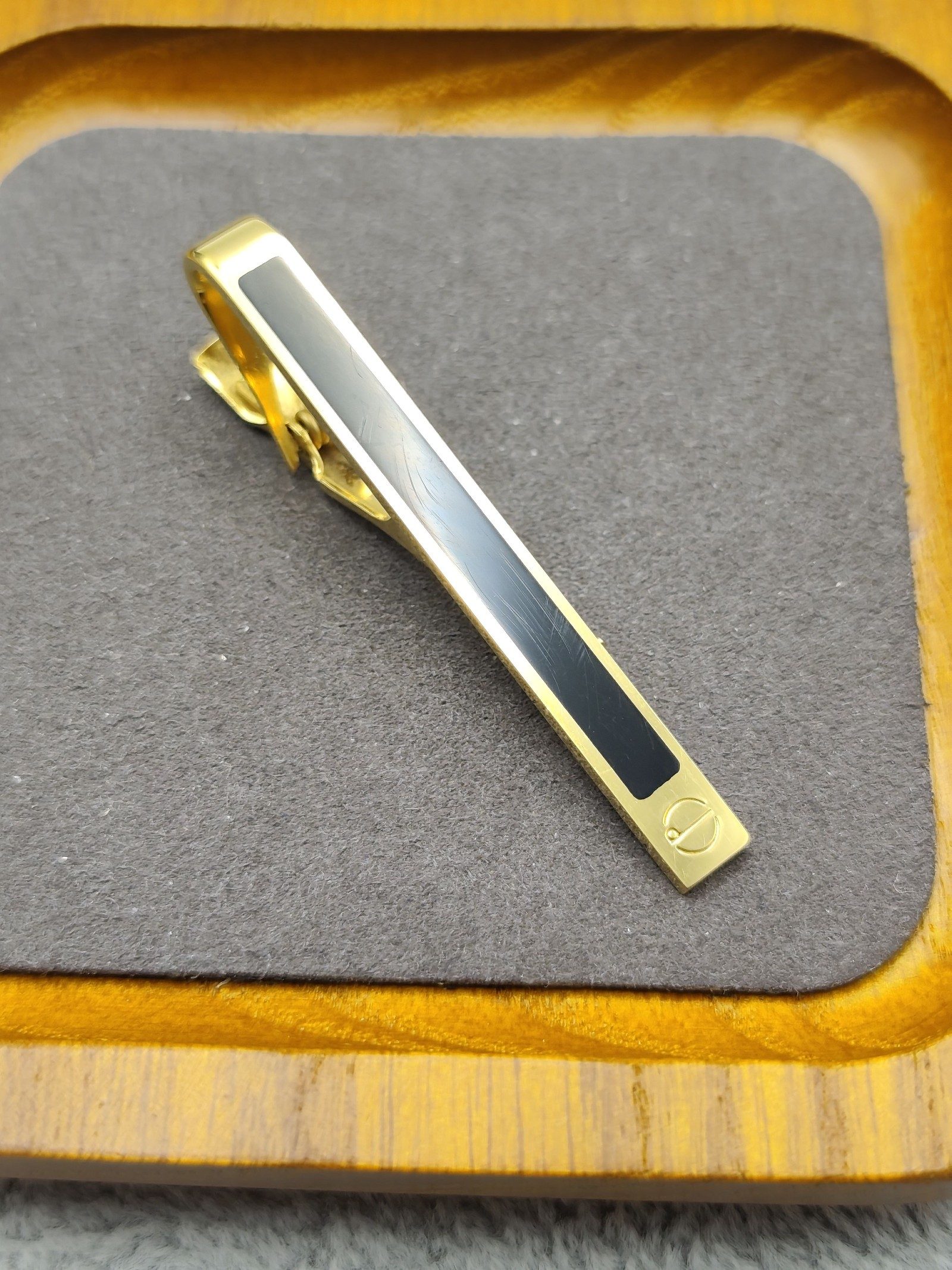 Dunhill Gold & Black Enamel Tie Clip image 4