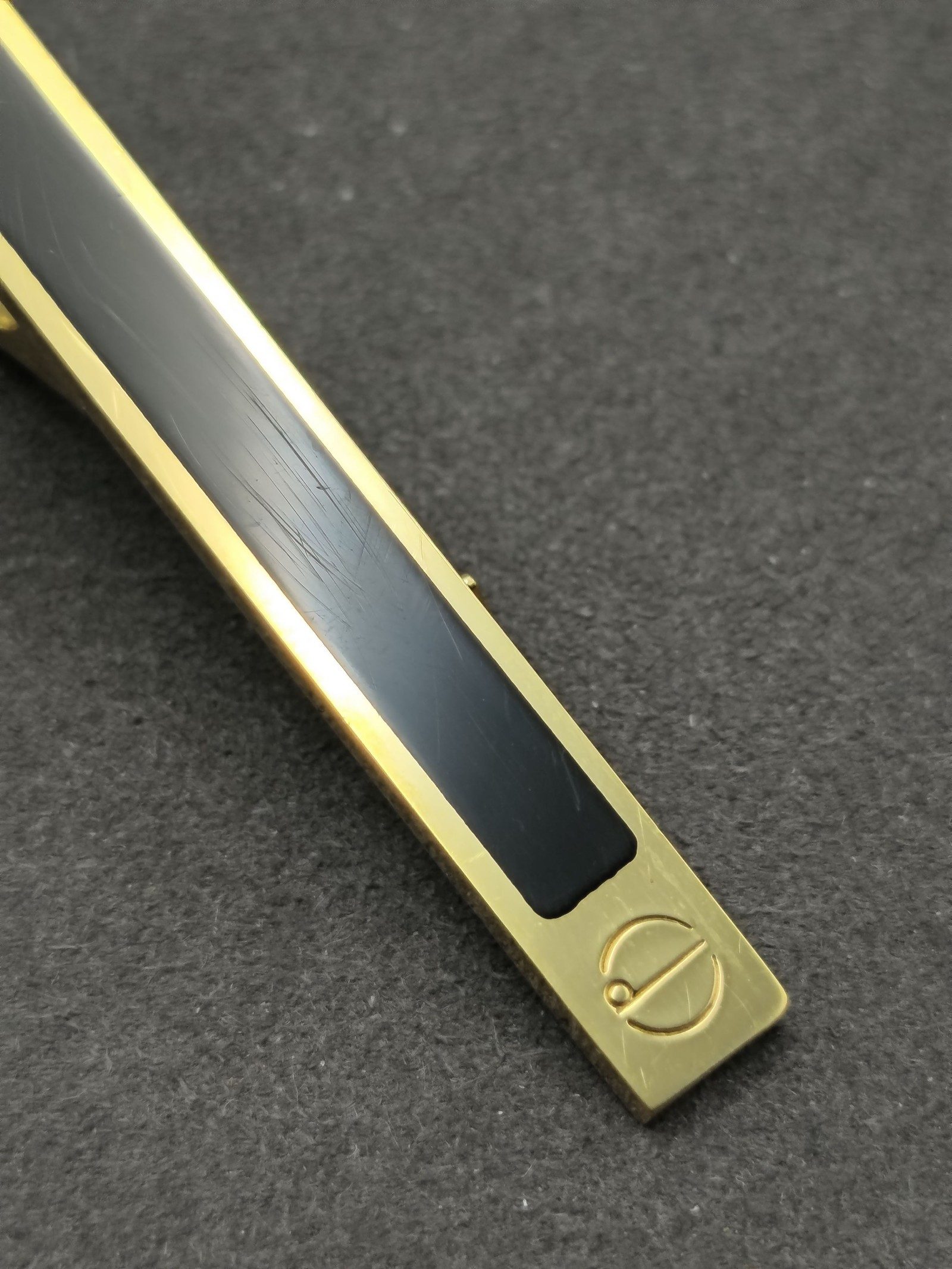 Dunhill Gold & Black Enamel Tie Clip image 5
