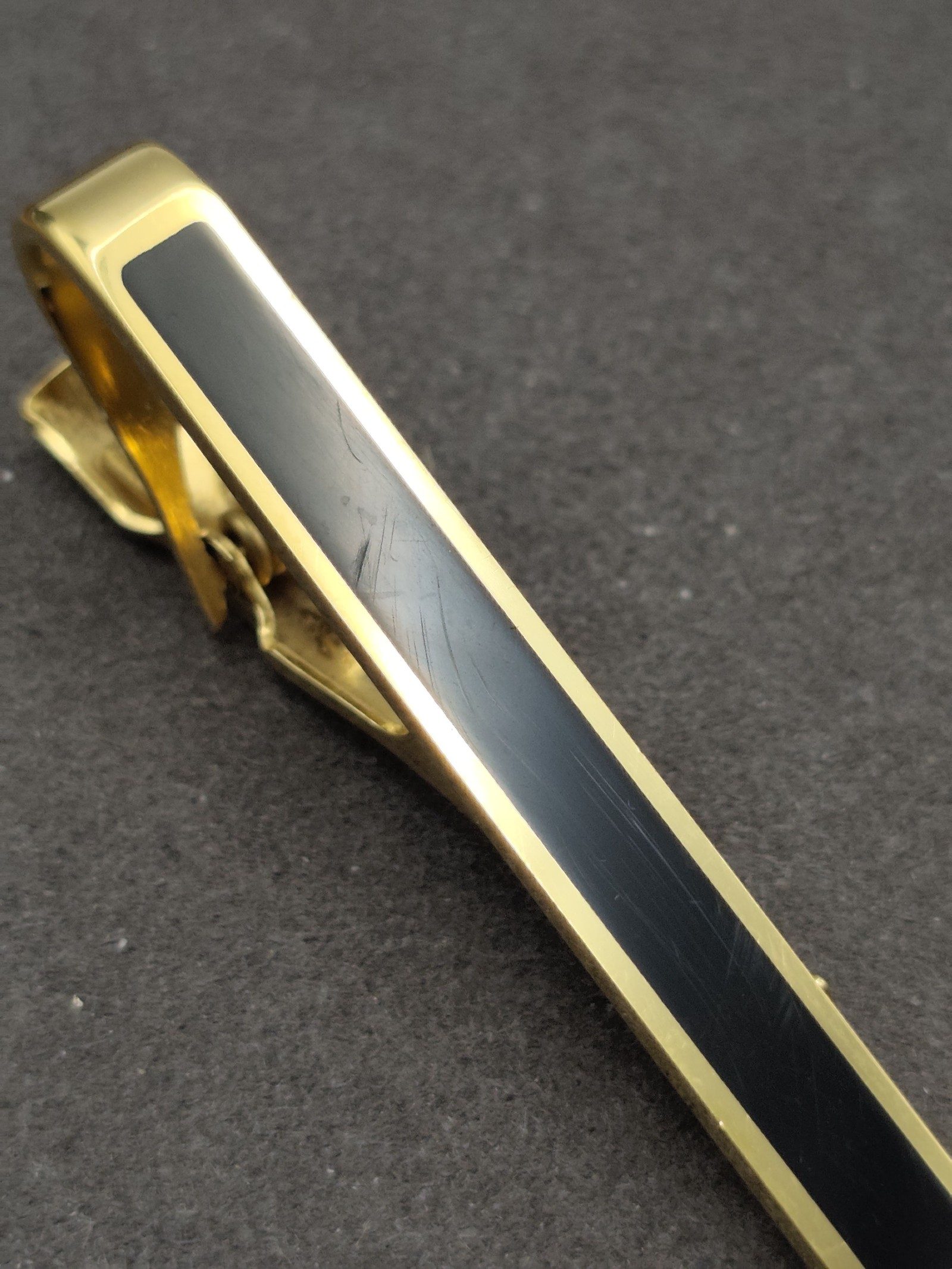 Dunhill Gold & Black Enamel Tie Clip image 6