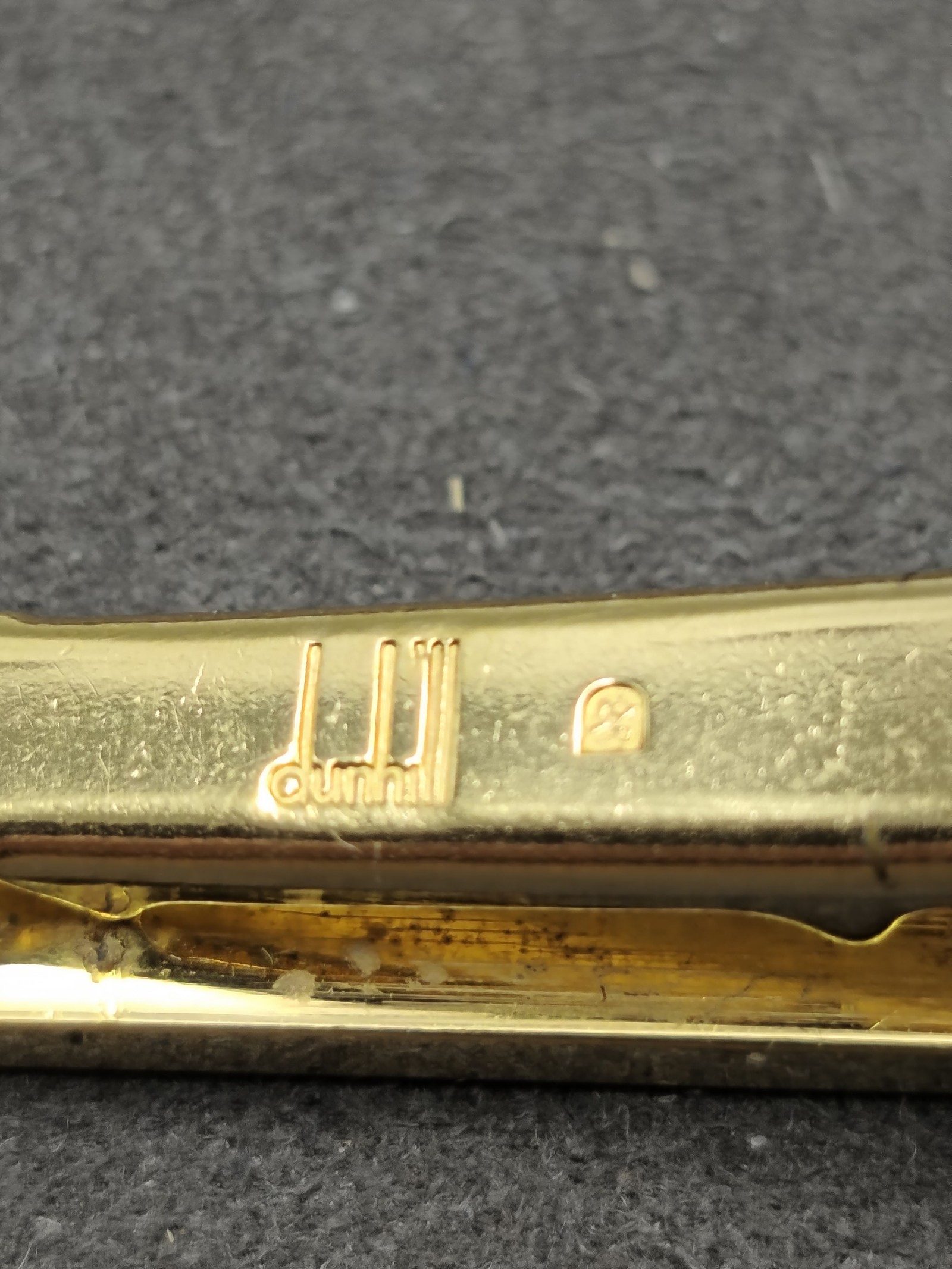 Dunhill Gold & Black Enamel Tie Clip image 7