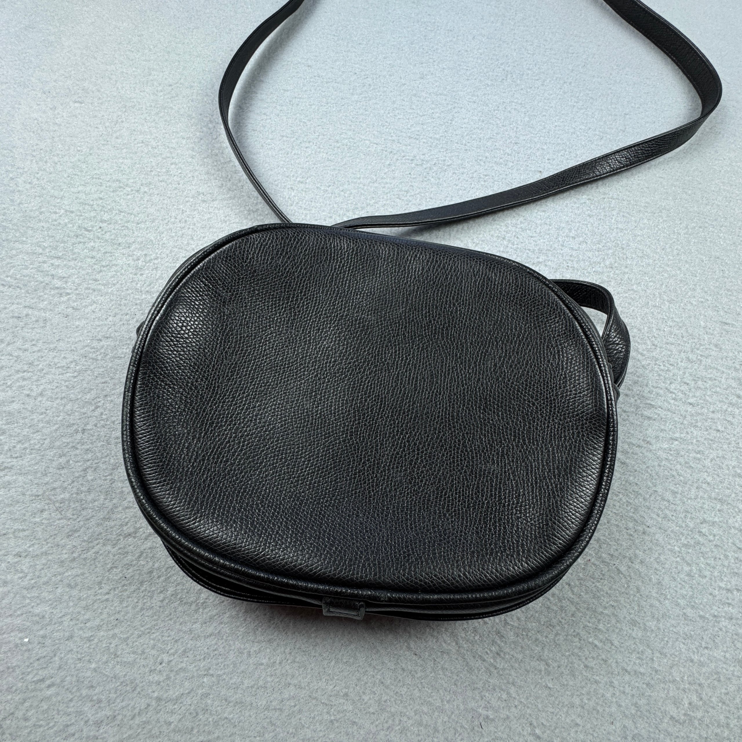 Authentic MCM München 6474F Black Leather Crossbody Mini Bag One Size image 5