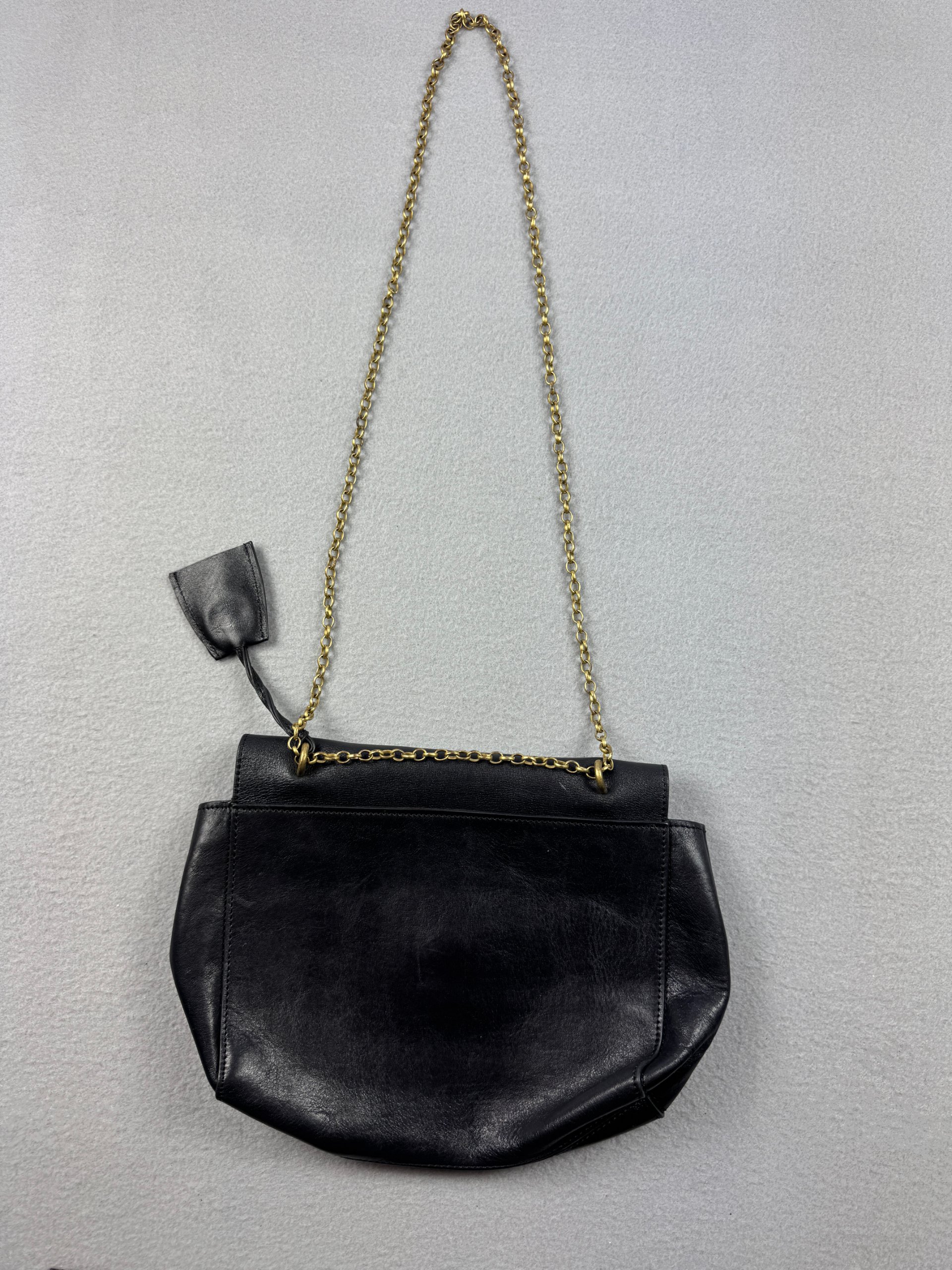 Mulberry Lily Black Leather Shoulder Bag Chain Strap One Size image 4
