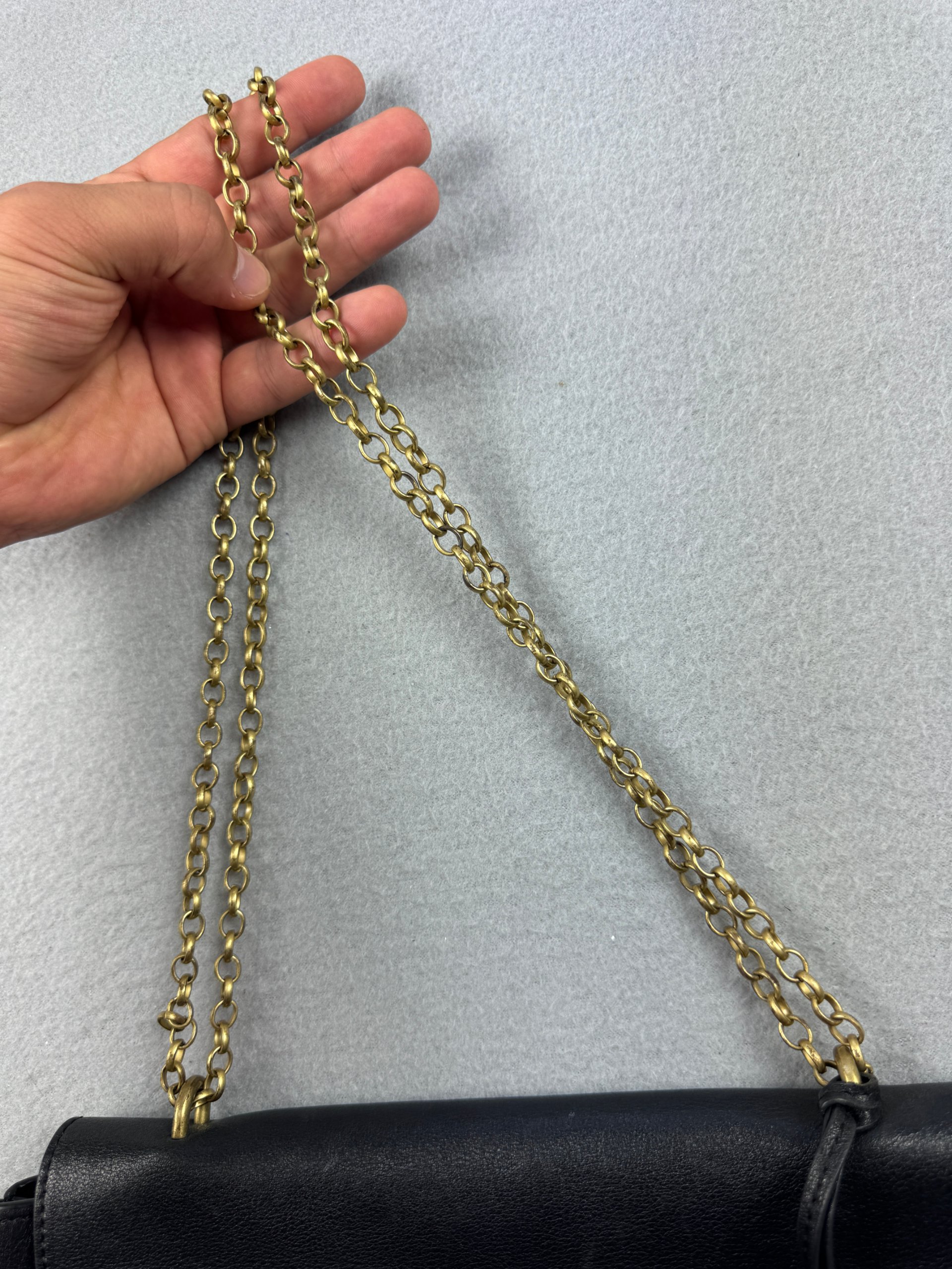 Mulberry Lily Black Leather Shoulder Bag Chain Strap One Size image 7