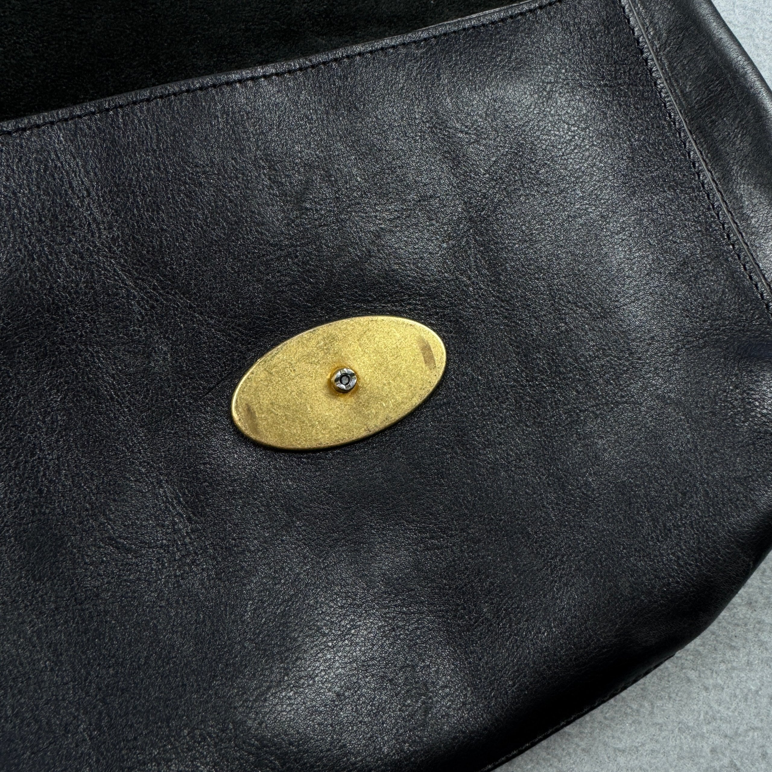 Mulberry Lily Black Leather Shoulder Bag Chain Strap One Size image 9