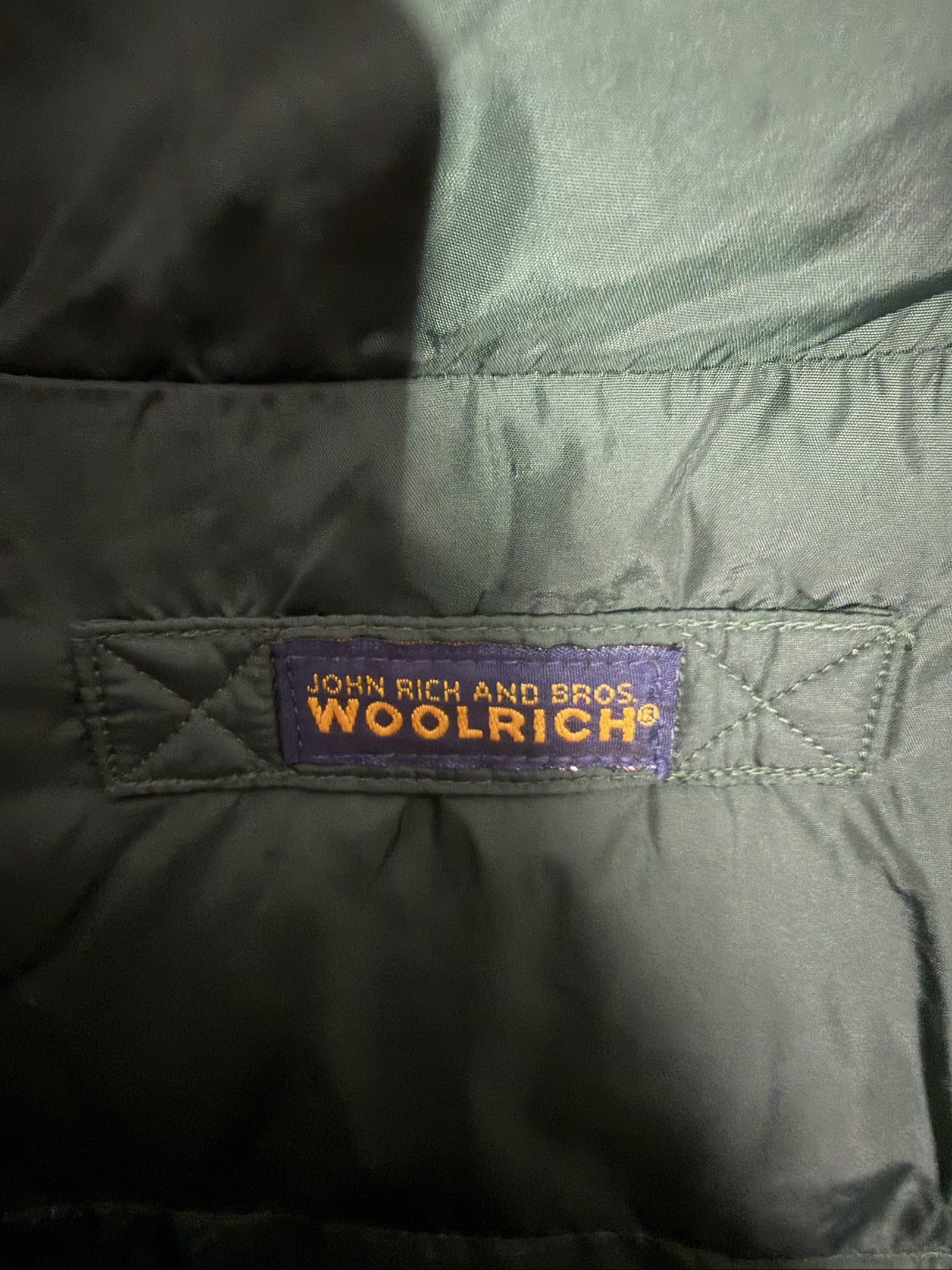 Vintage Woolrich Men's Forest Green Puffer Gilet XL image 4