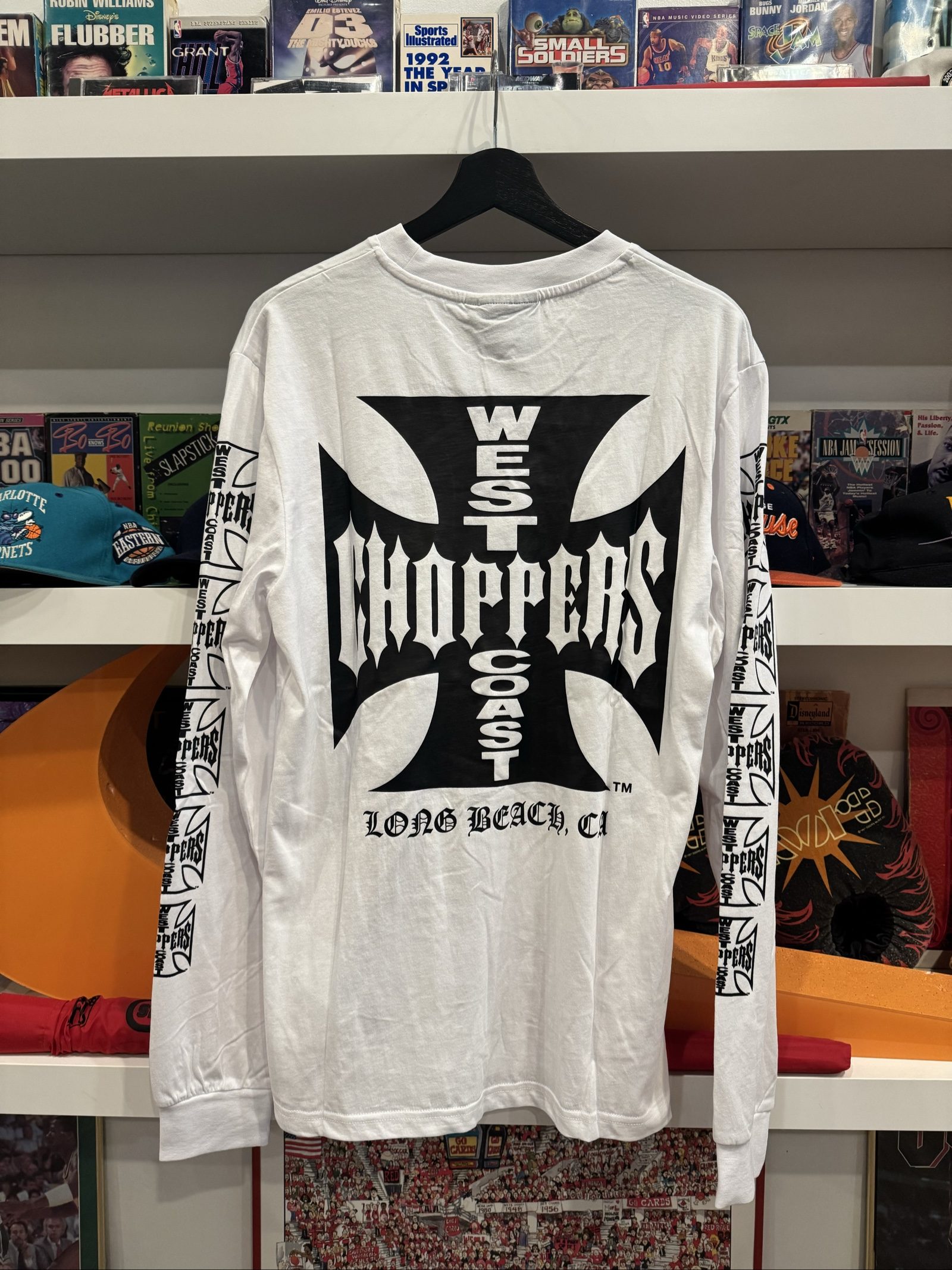 West Coast Choppers White Long Sleeve T-Shirt Medium Custom Built Motorcycles