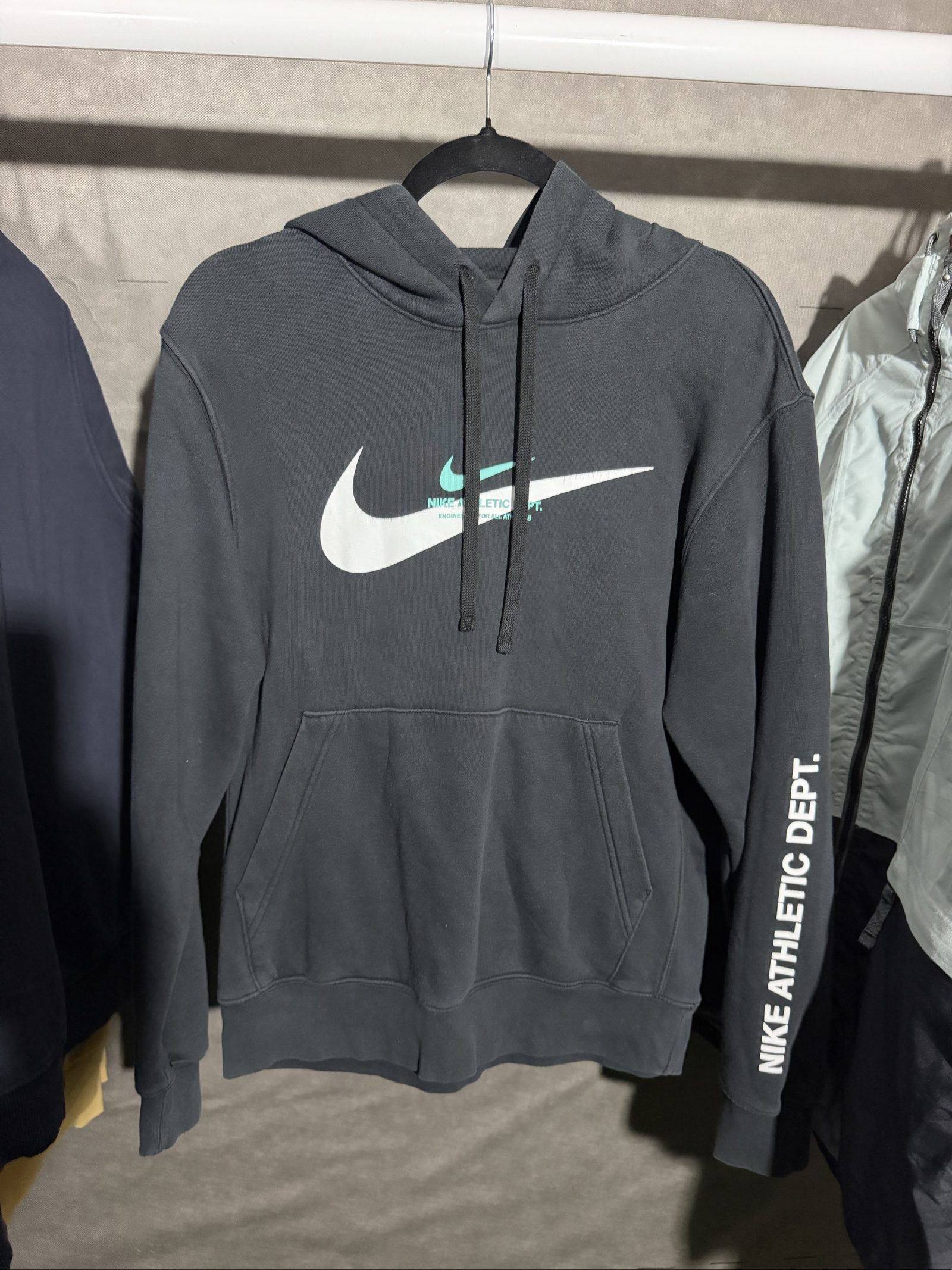 Nike Black & White & Turquoise Women's Athletic Dept. Hoodie Small