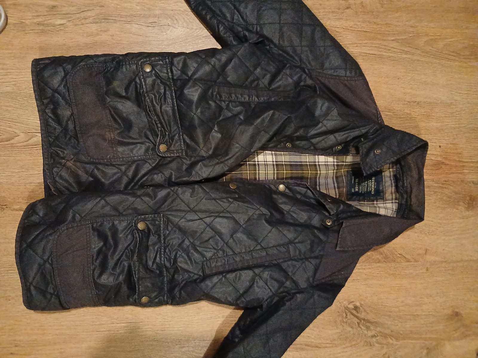 Hammond & Co. Men's Black Quilted Waxed Jacket XLarge image 4