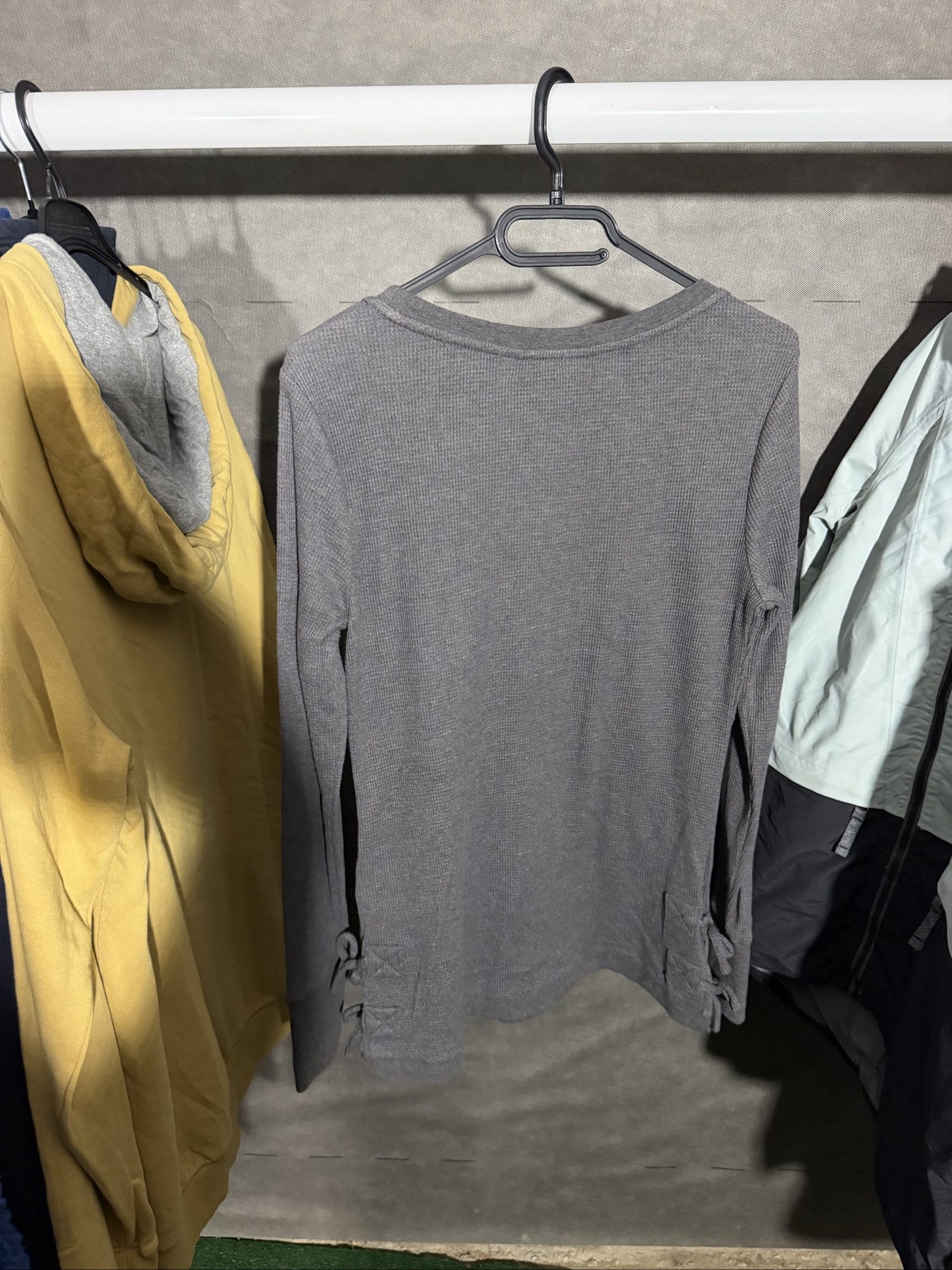 Harley Davidson Grey Thermal Long Sleeve Top Medium Motorclothes image 2