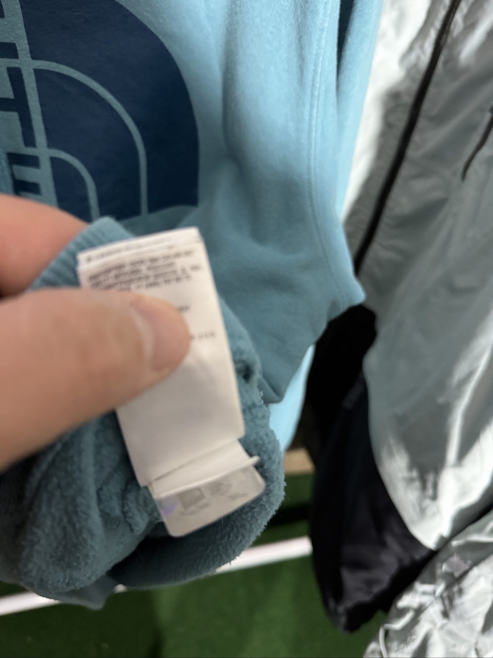 The North Face Men's Blue Hoodie Large Logo Print image 3