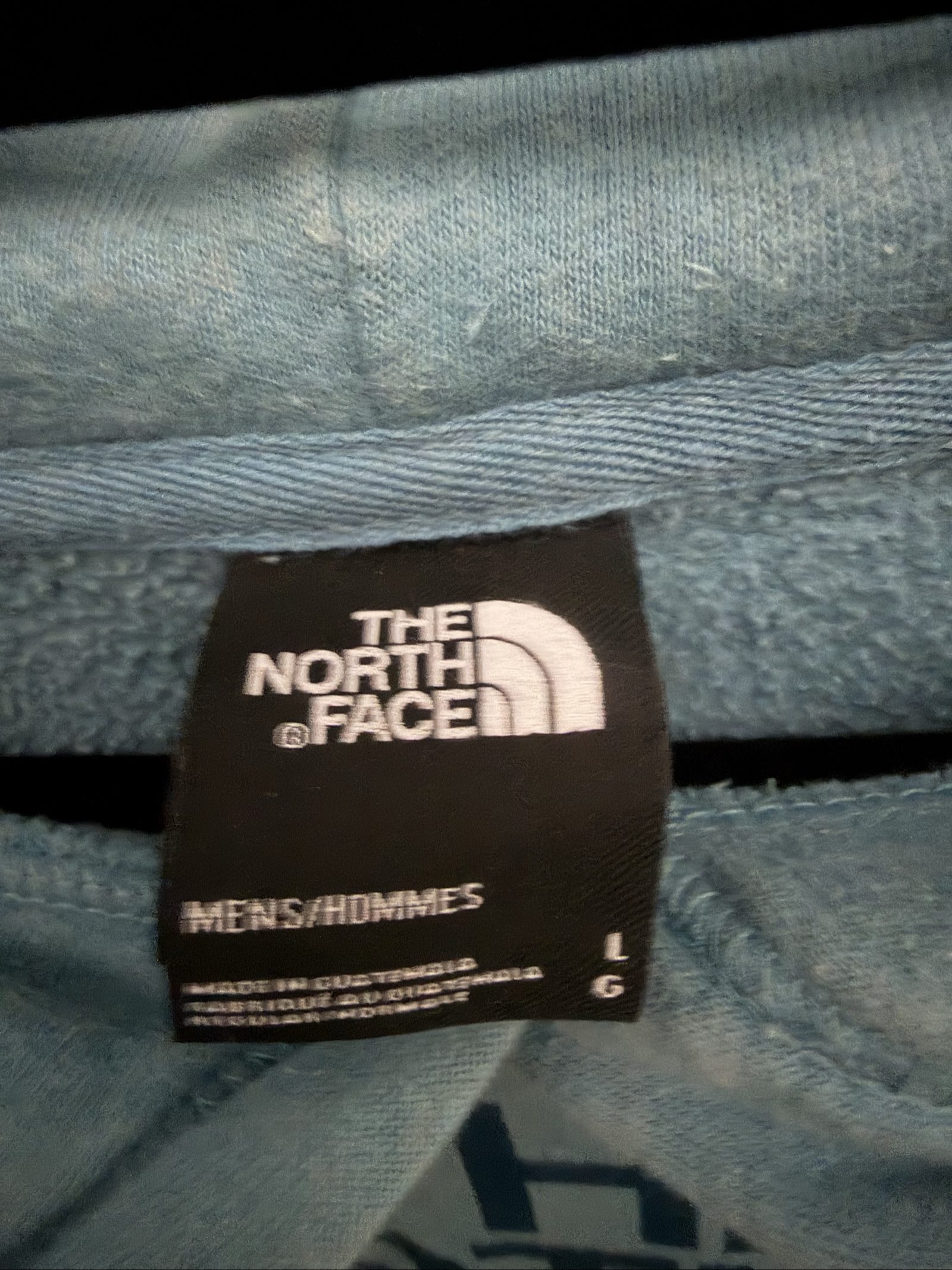 The North Face Men's Blue Hoodie Large Logo Print image 4