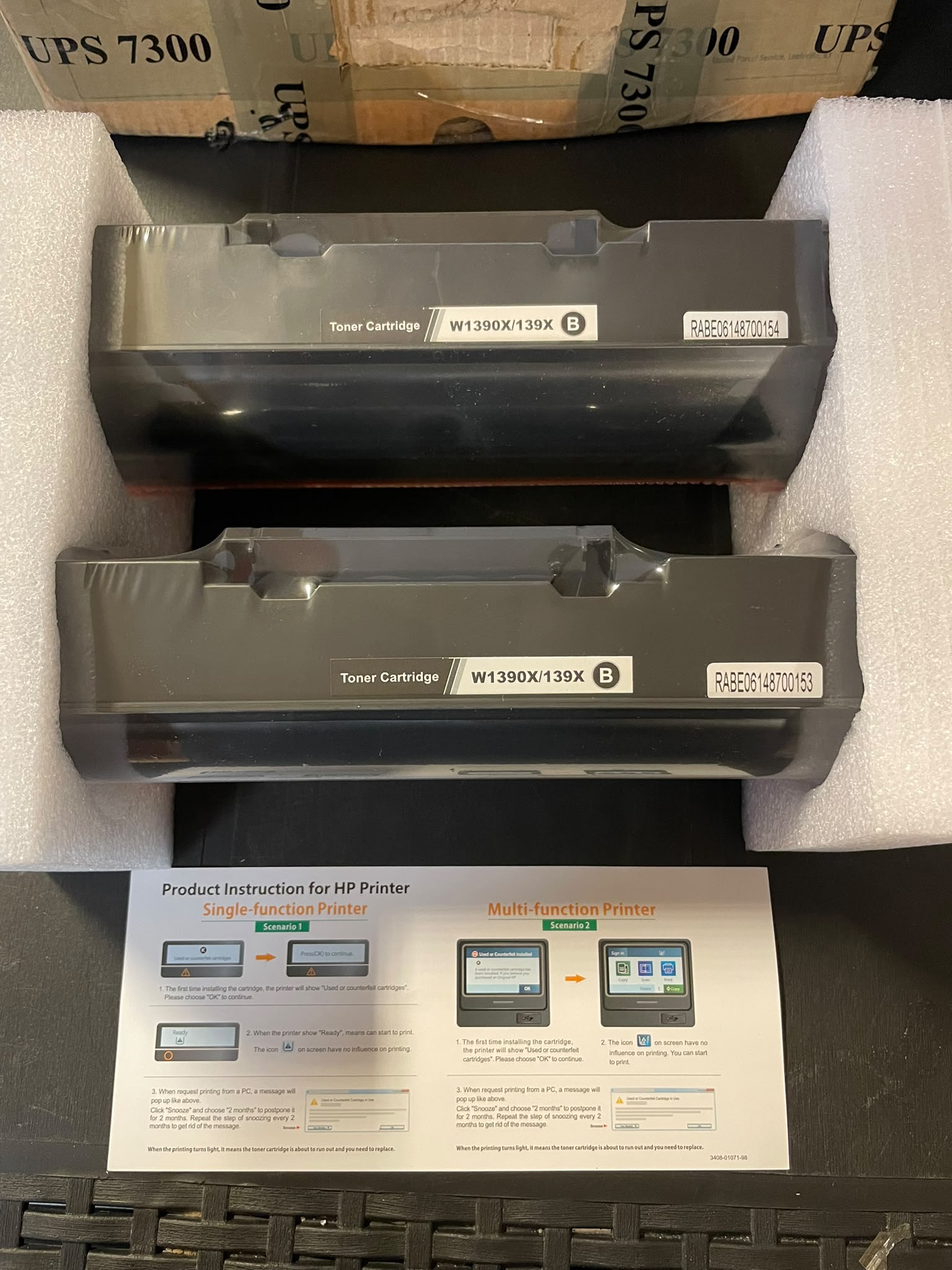 2x W1390X / 139X Toner Cartridge (Zwart) – Geschikt voor HP