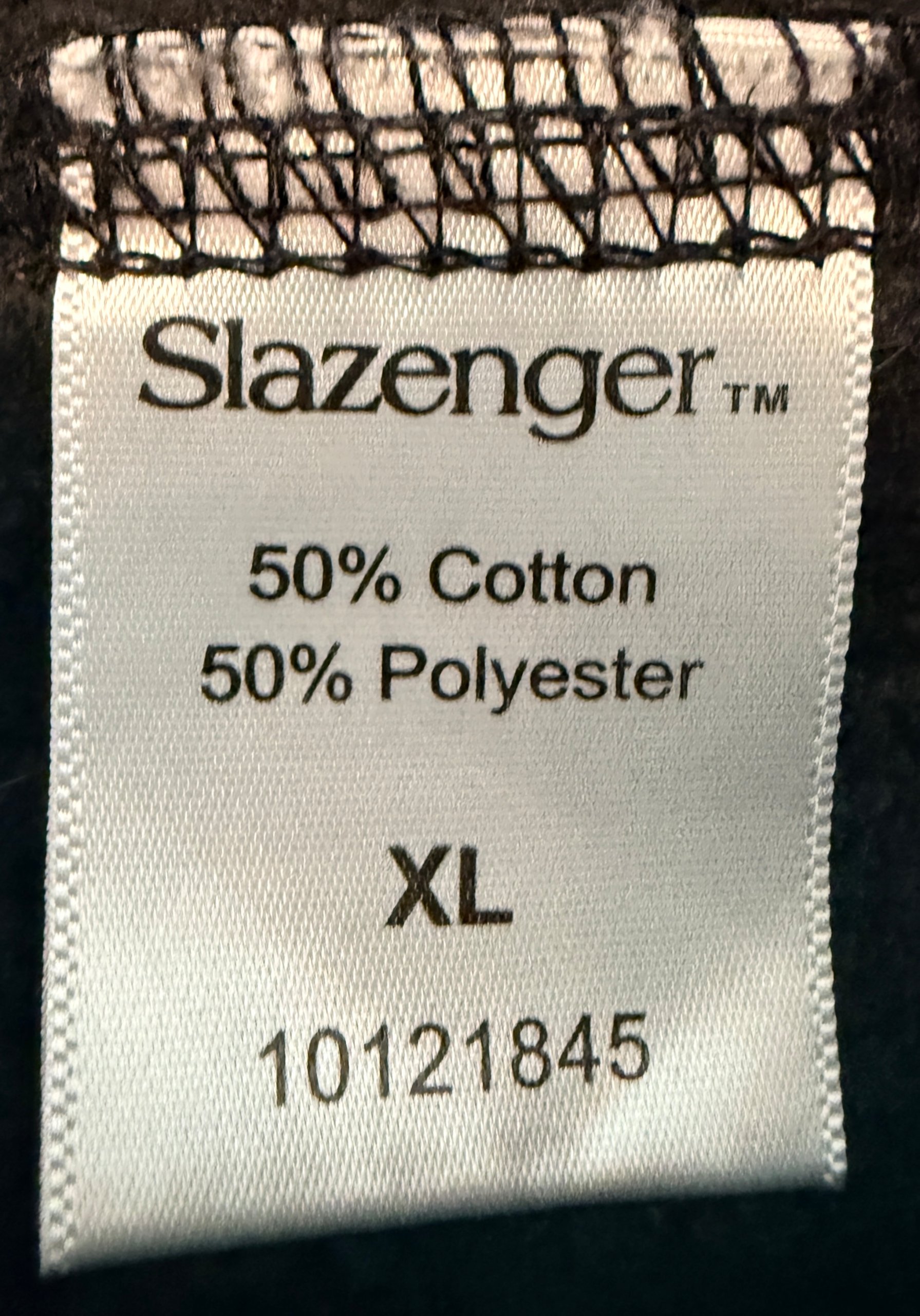 Slazenger Black Fleece Lined Joggers XL White Logo image 3