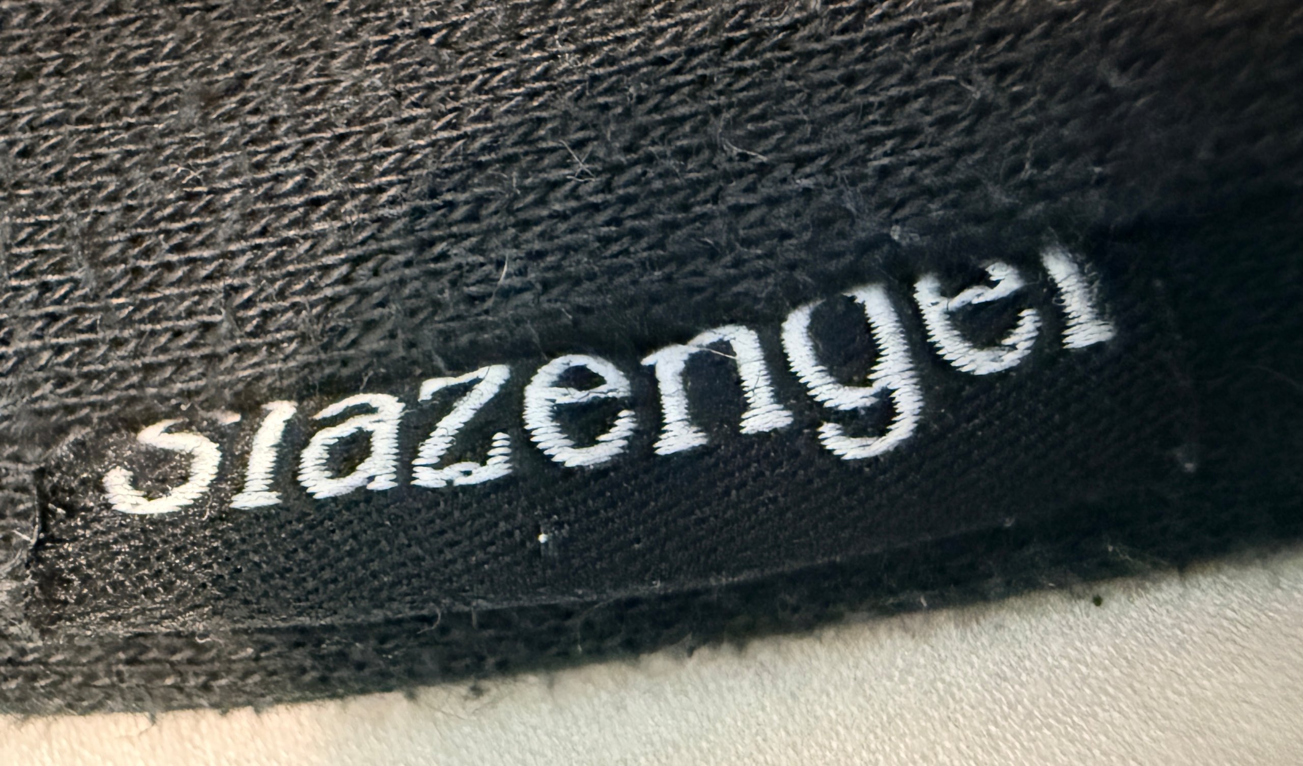 Slazenger Black Fleece Lined Joggers XL White Logo image 5