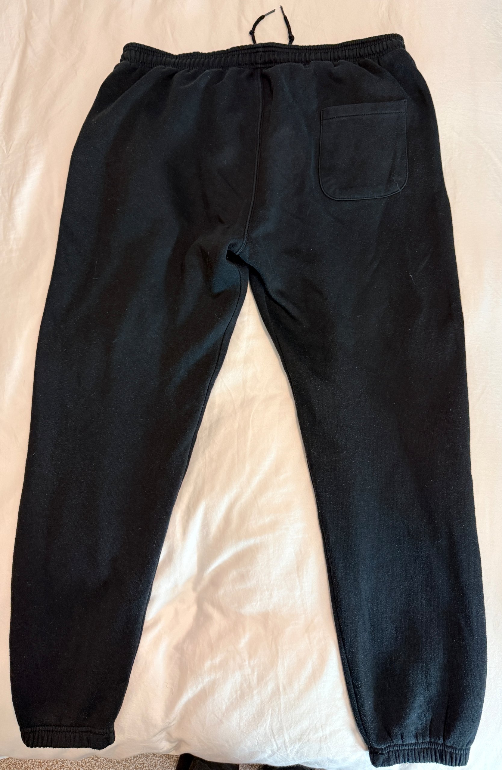 Slazenger Black Fleece Lined Joggers XL White Logo image 6