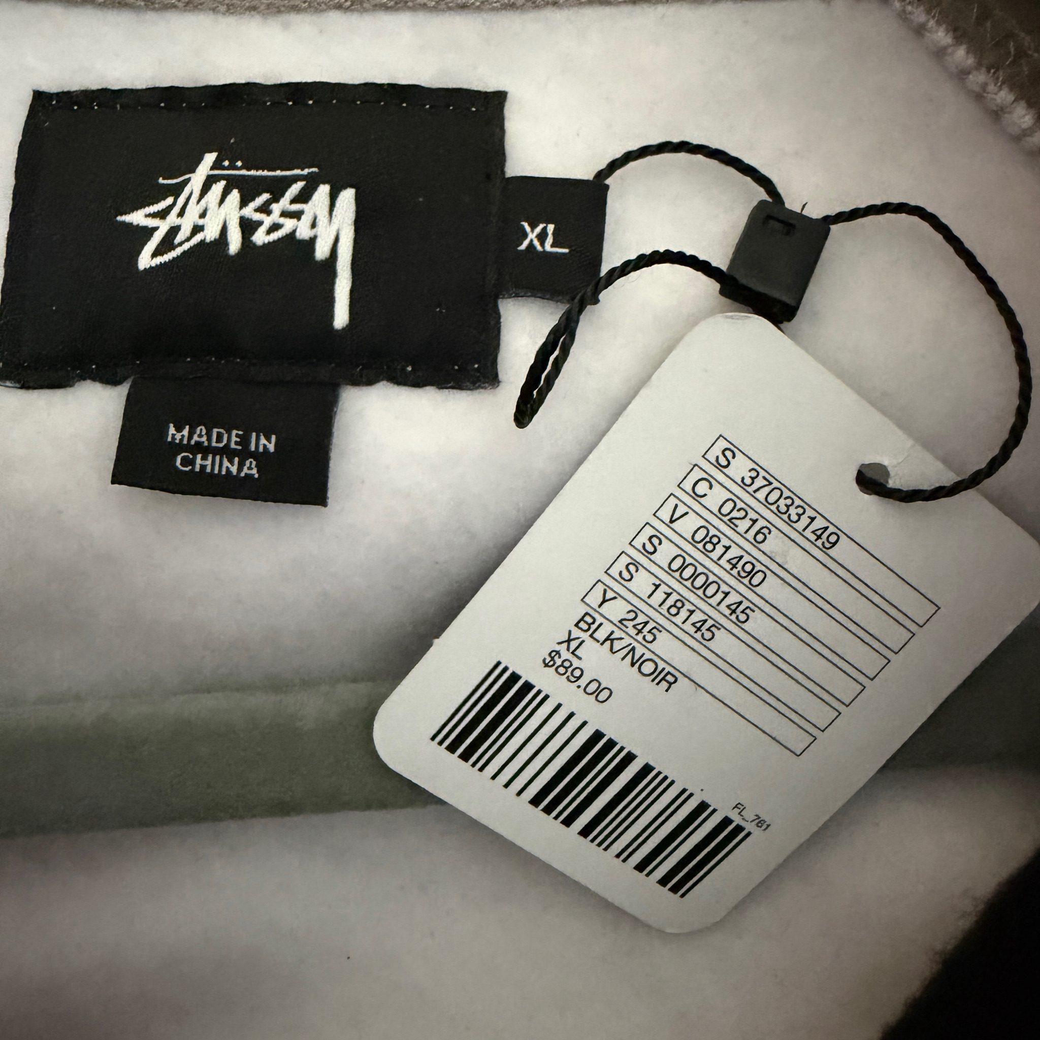 Stussy NWT Black Fleece Track Top Quarter Zip Sweatshirt XL image 4