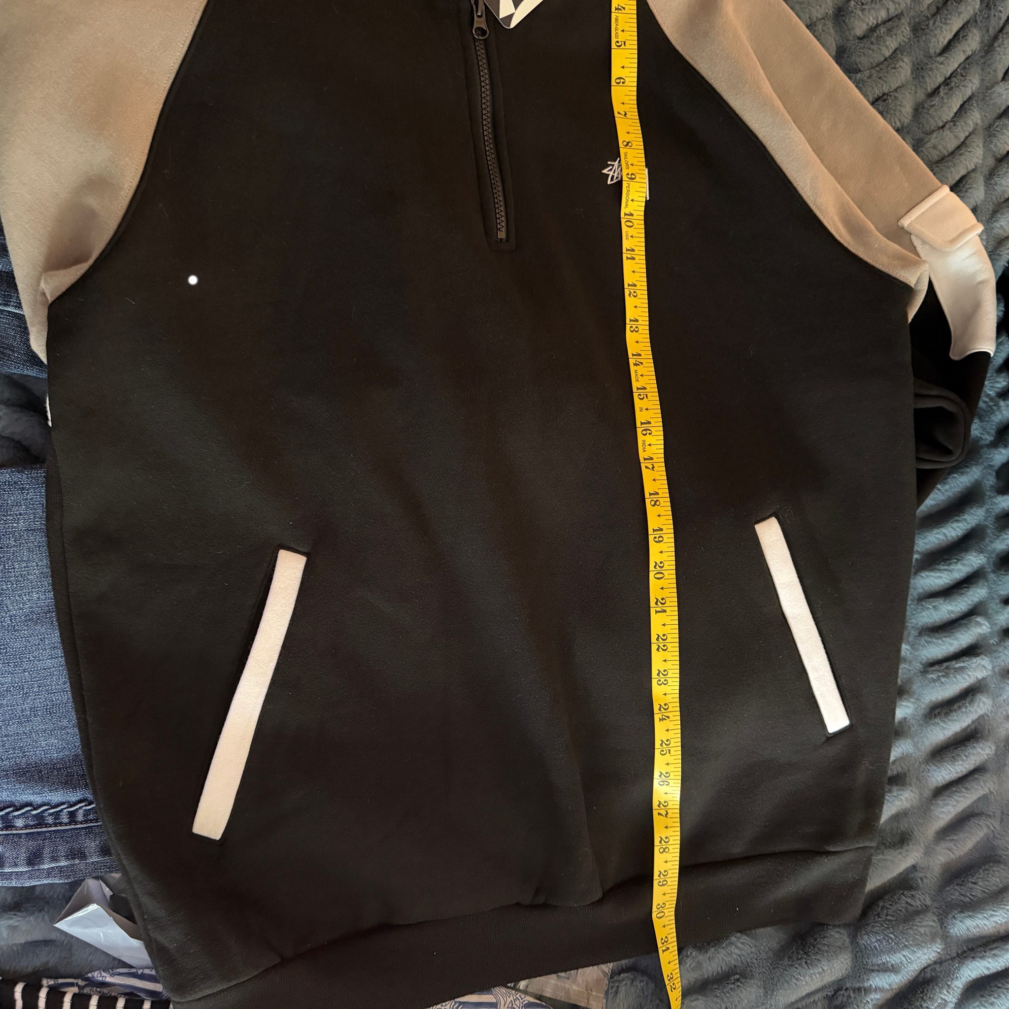 Stussy NWT Black Fleece Track Top Quarter Zip Sweatshirt XL image 9