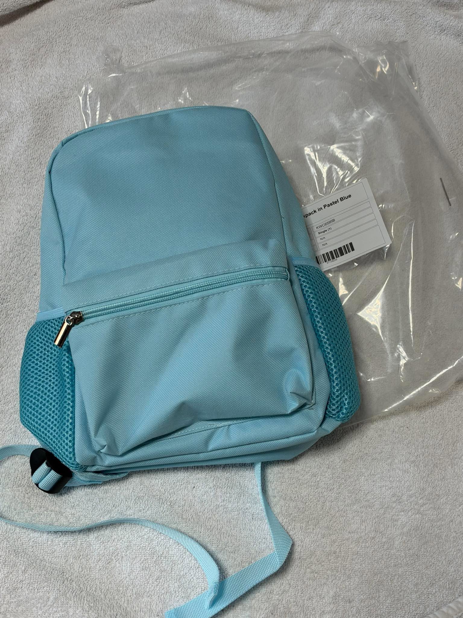 Brand New Pastel Blue Mini Backpack Rucksack Small Day Bag Travel School BNWT