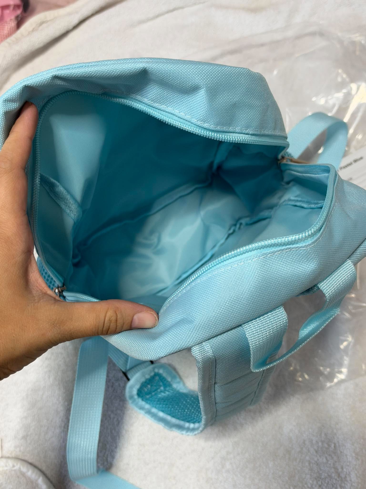 Brand New Pastel Blue Mini Backpack Rucksack Small Day Bag Travel School BNWT image 3
