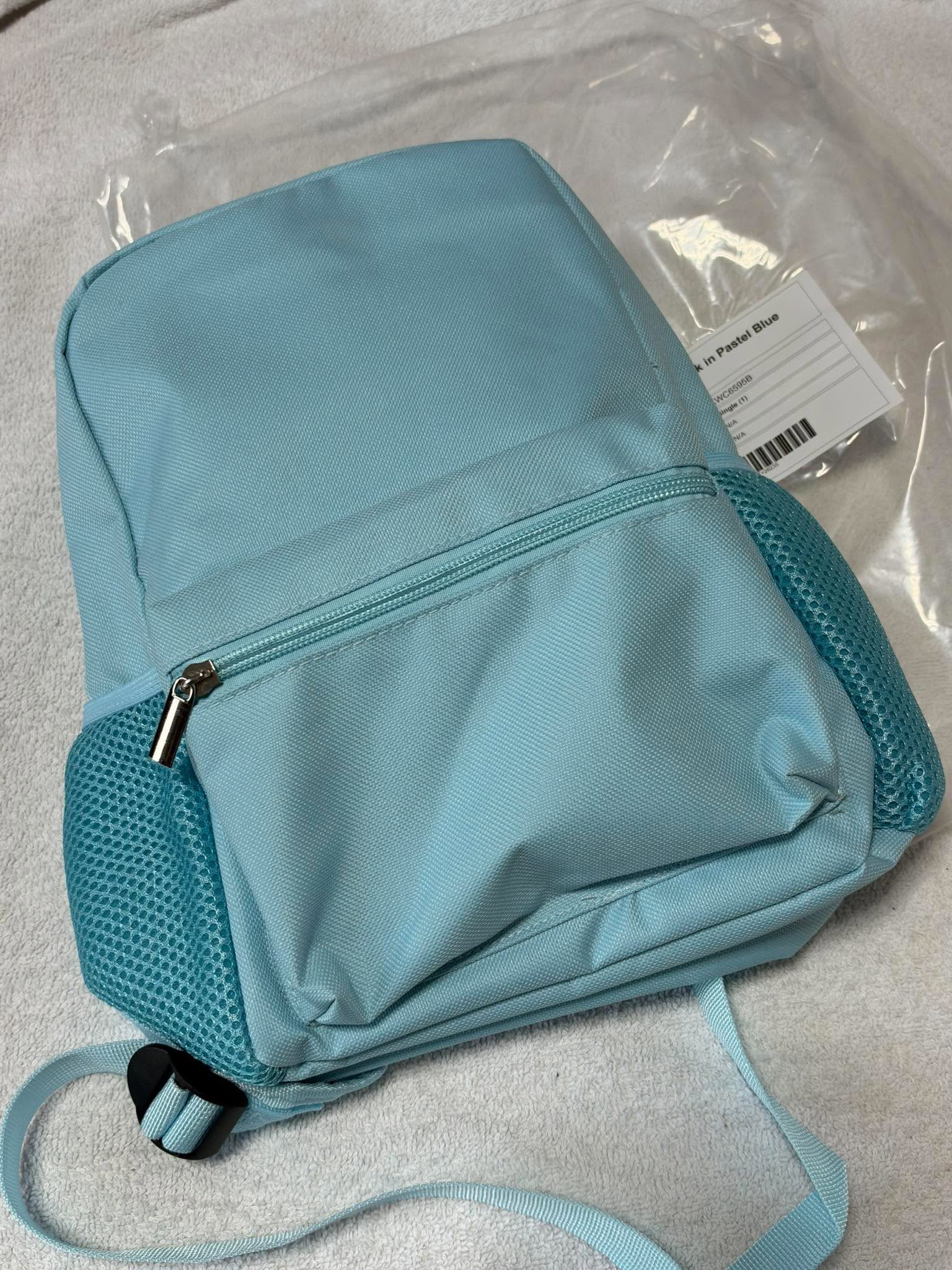 Brand New Pastel Blue Mini Backpack Rucksack Small Day Bag Travel School BNWT image 5