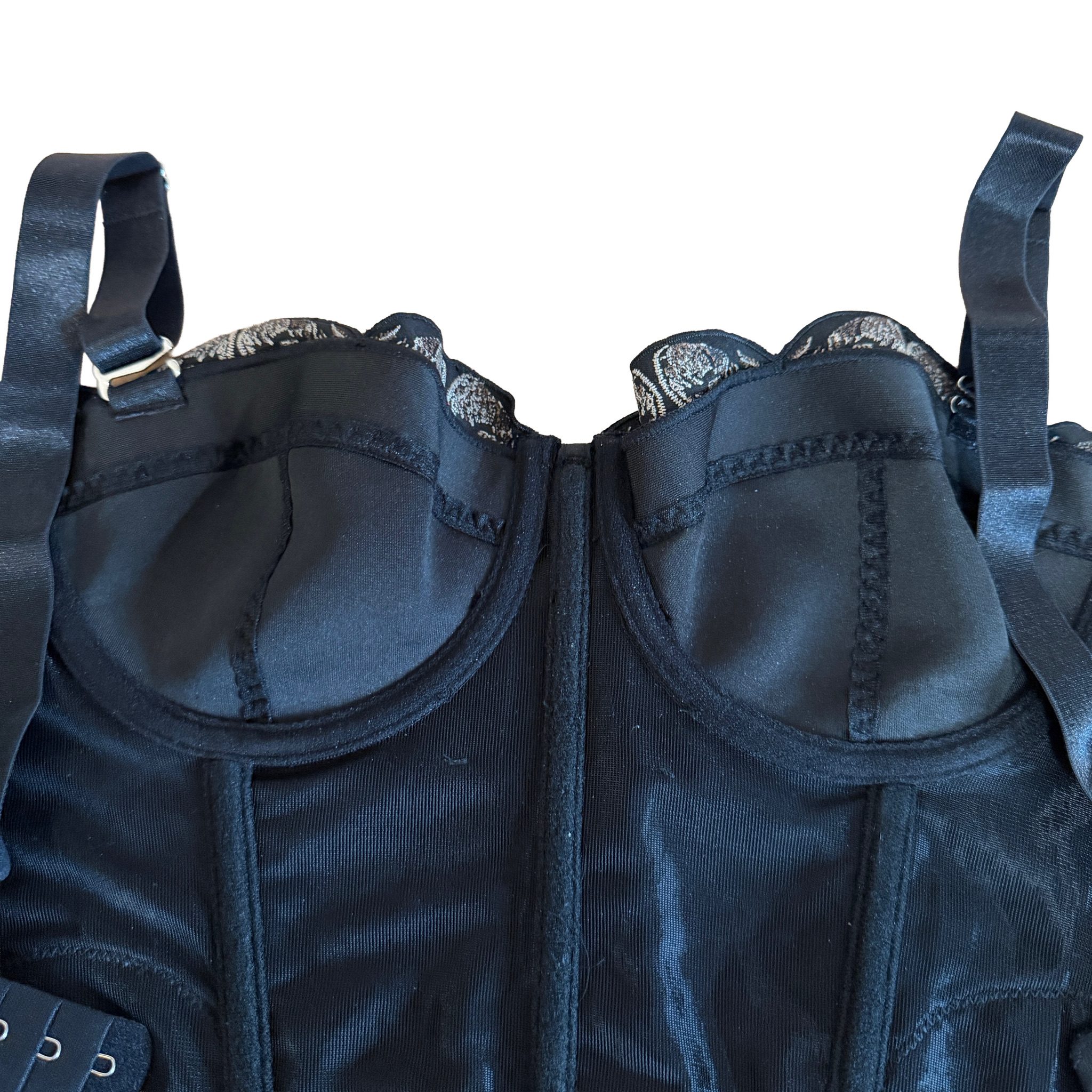 Thistle and Spire NWOT Black Embroidered Luna Bustier Medium image 3
