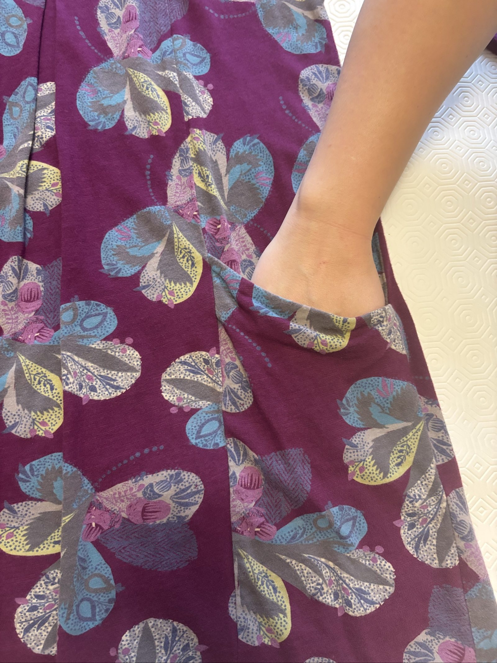 White Stuff Women's Purple Floral Floral Pattern Tunic Dress Size 10 image 2