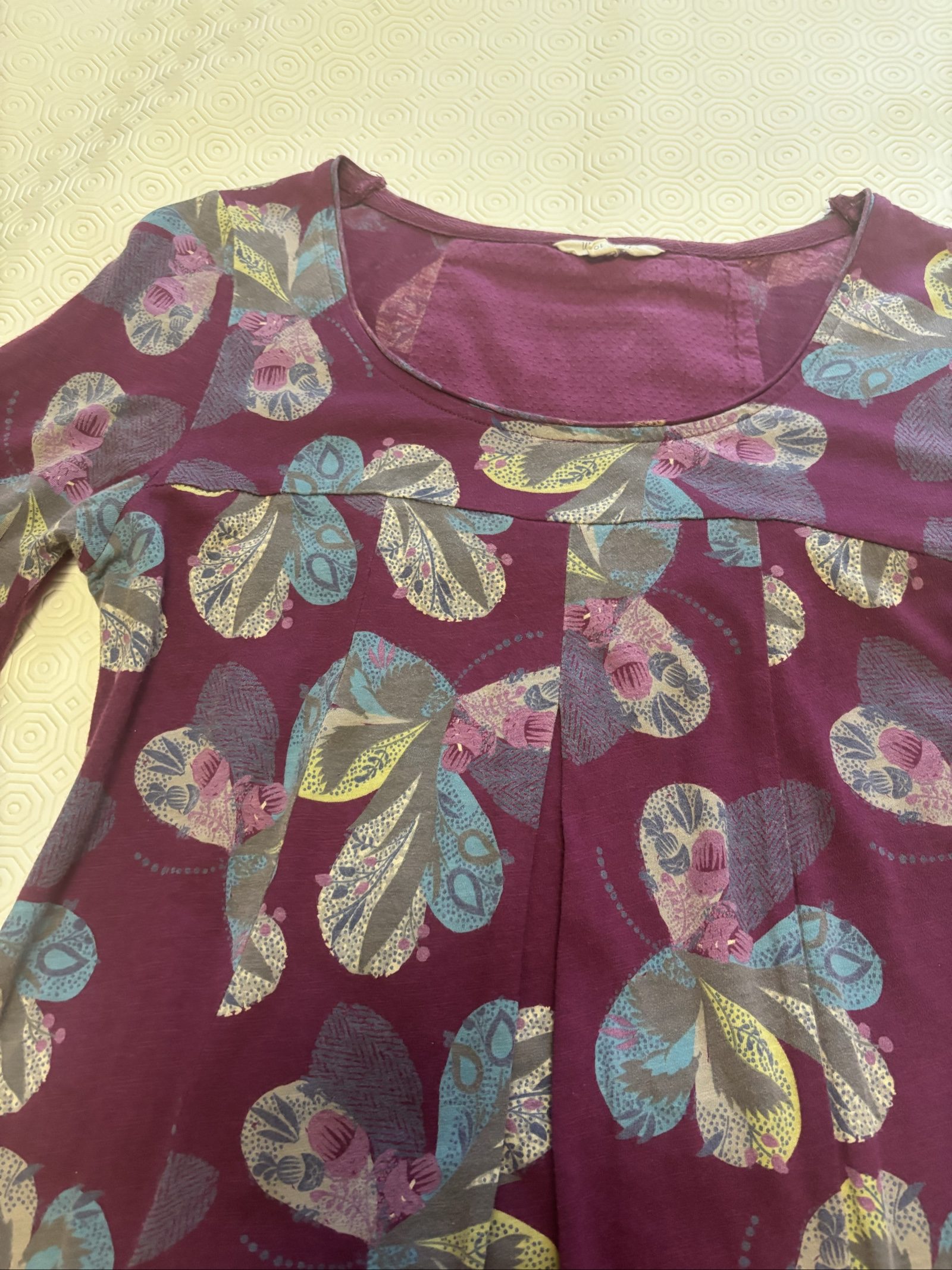 White Stuff Women's Purple Floral Floral Pattern Tunic Dress Size 10 image 3