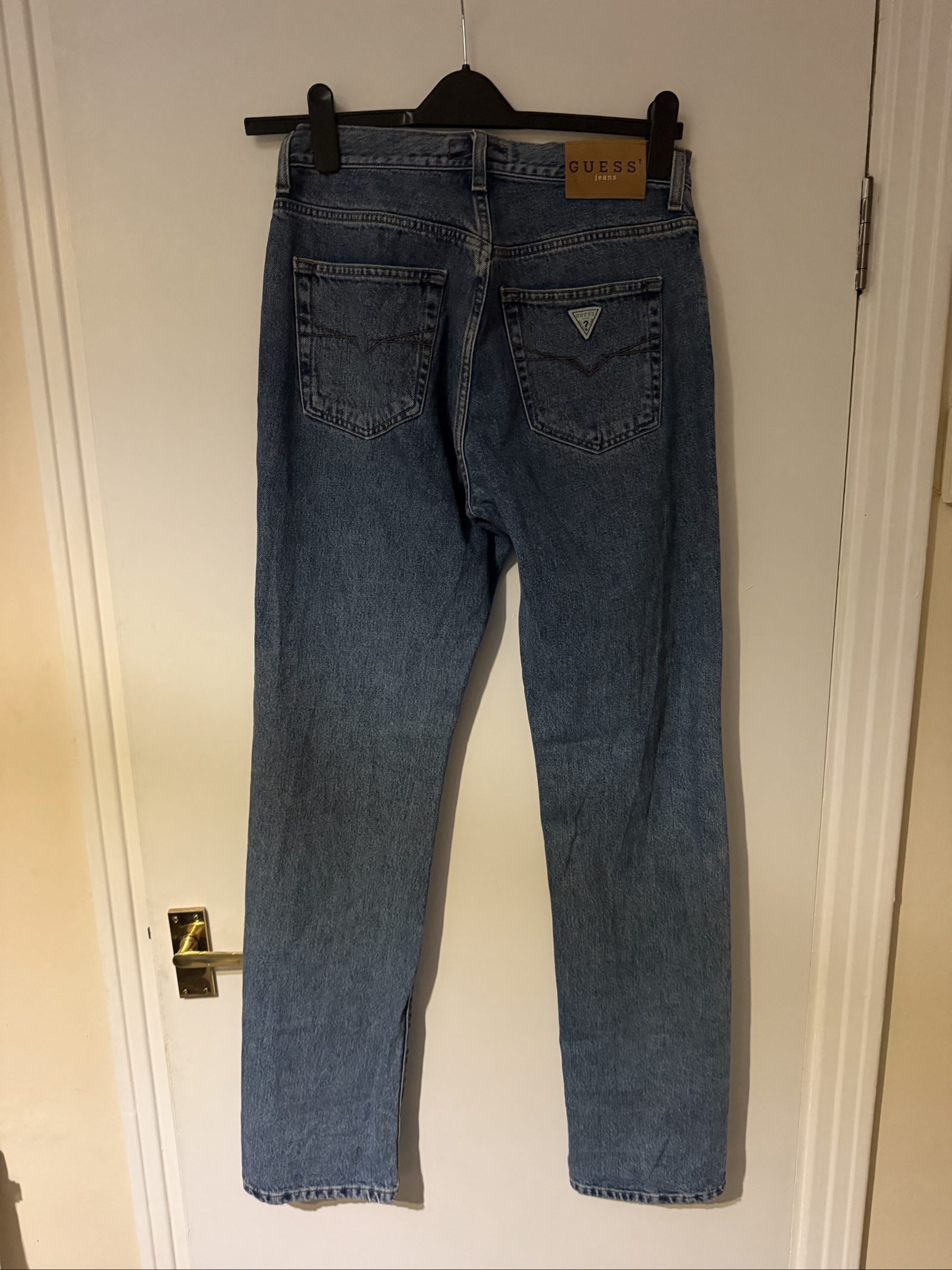 Guess Blue Denim Jeans Size 31 Long 100% Cotton image 2