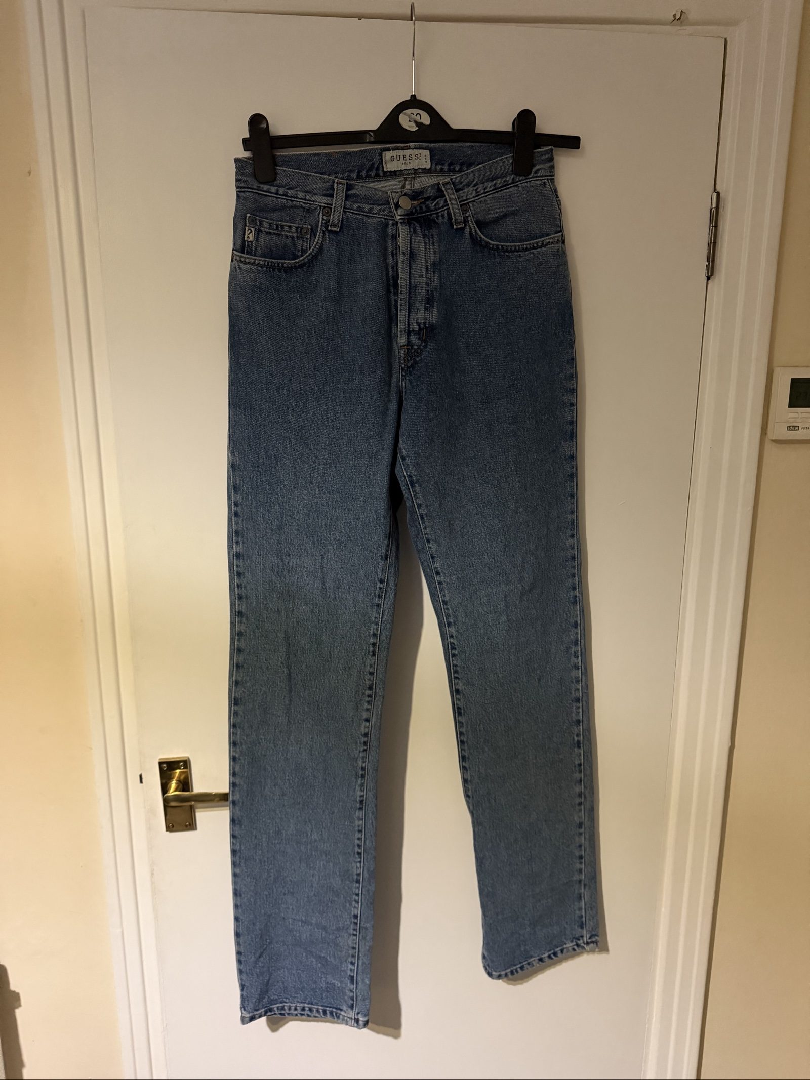 Guess Blue Denim Jeans Size 31 Long 100% Cotton image 3