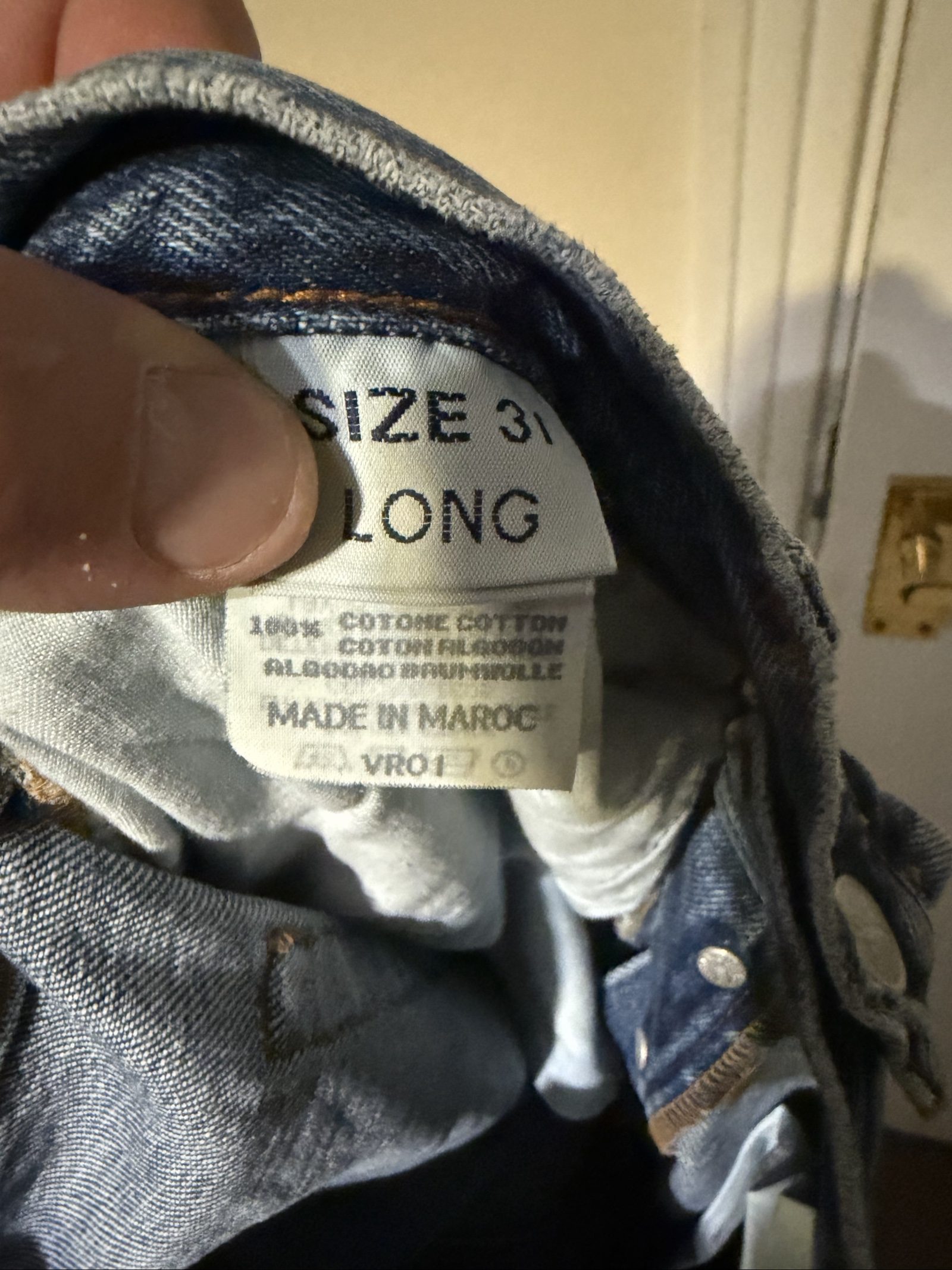 Guess Blue Denim Jeans Size 31 Long 100% Cotton image 4