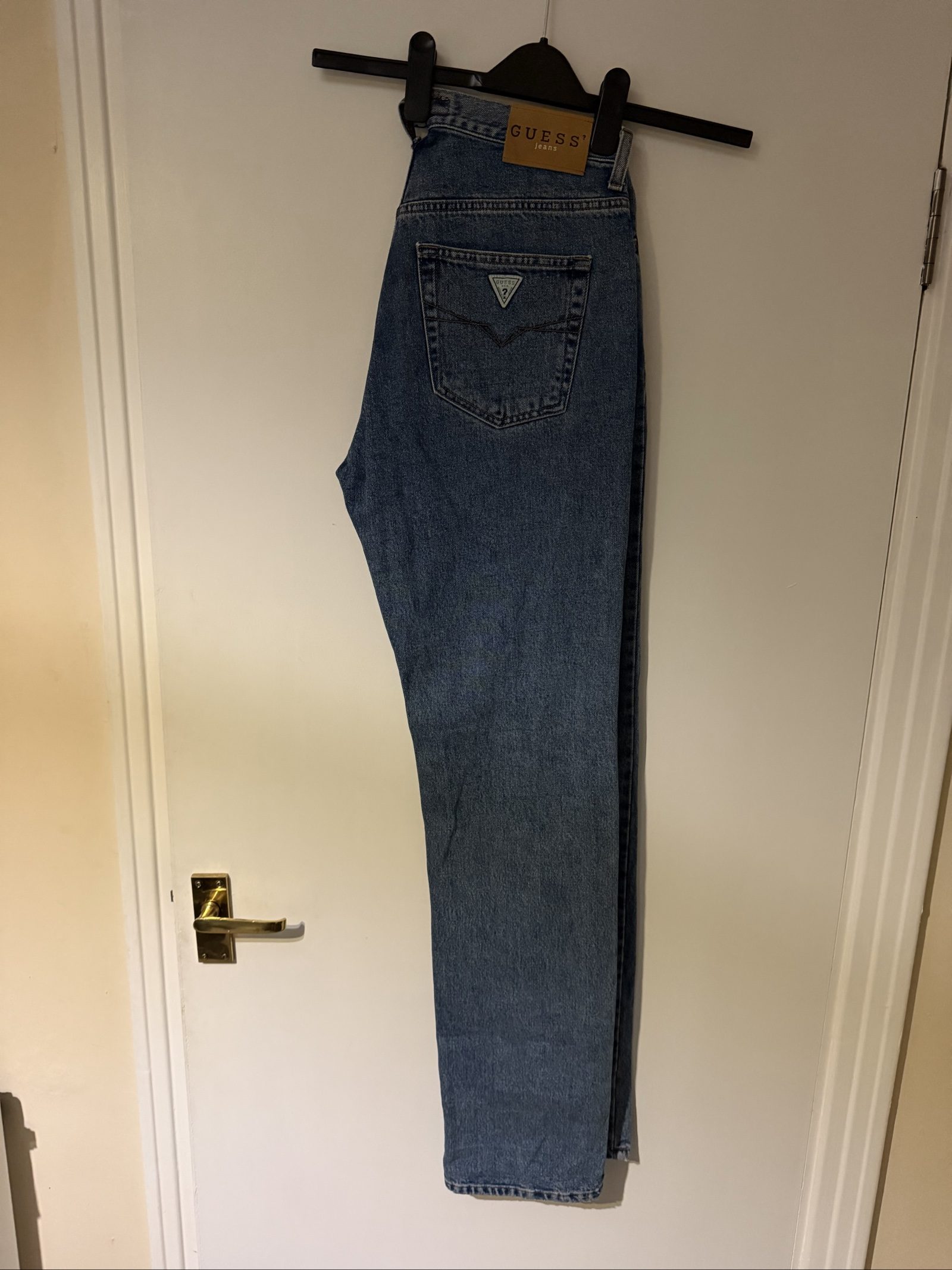 Guess Blue Denim Jeans Size 31 Long 100% Cotton image 6