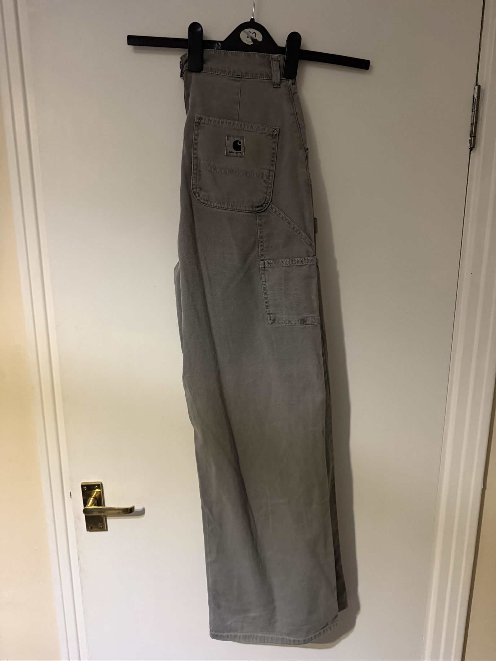 Carhartt Men's Grey carpenter Loose Fit Work Trousers W26