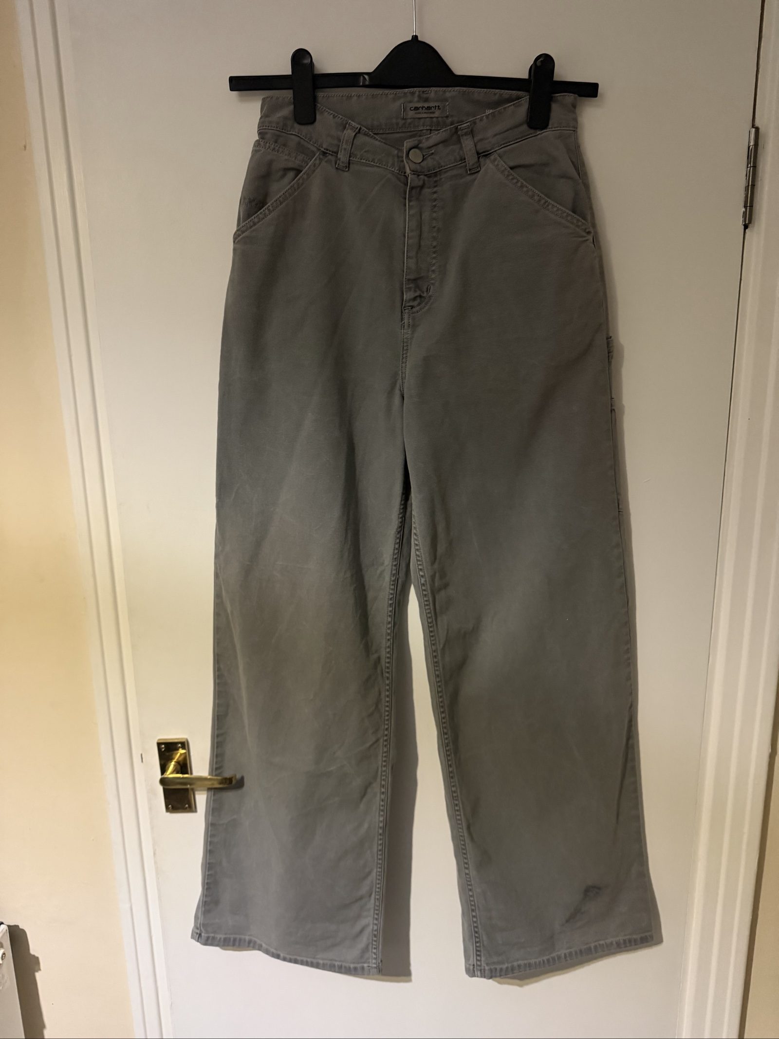 Carhartt Men's Grey carpenter Loose Fit Work Trousers W26 image 3