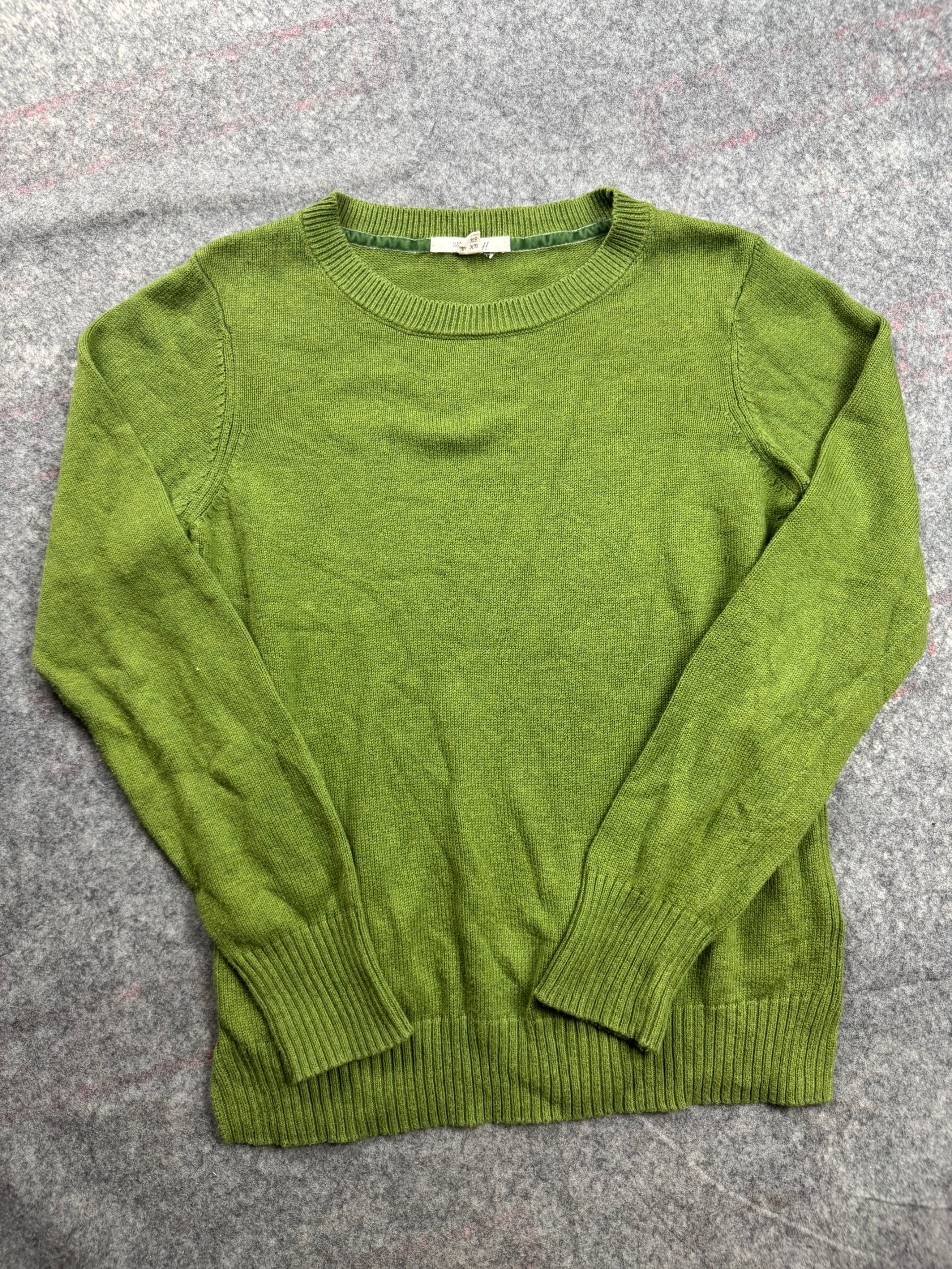White Stuff Green Crew Neck Cashmere Blend Jumper UK 10