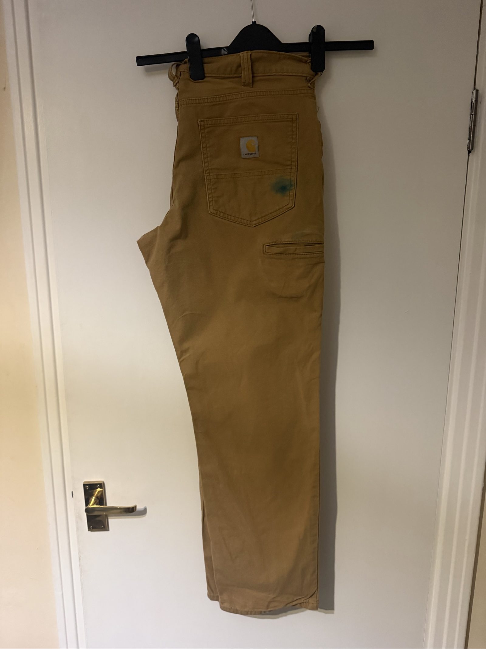 Carhartt Brown Double Knee Work Trousers W38 Stain