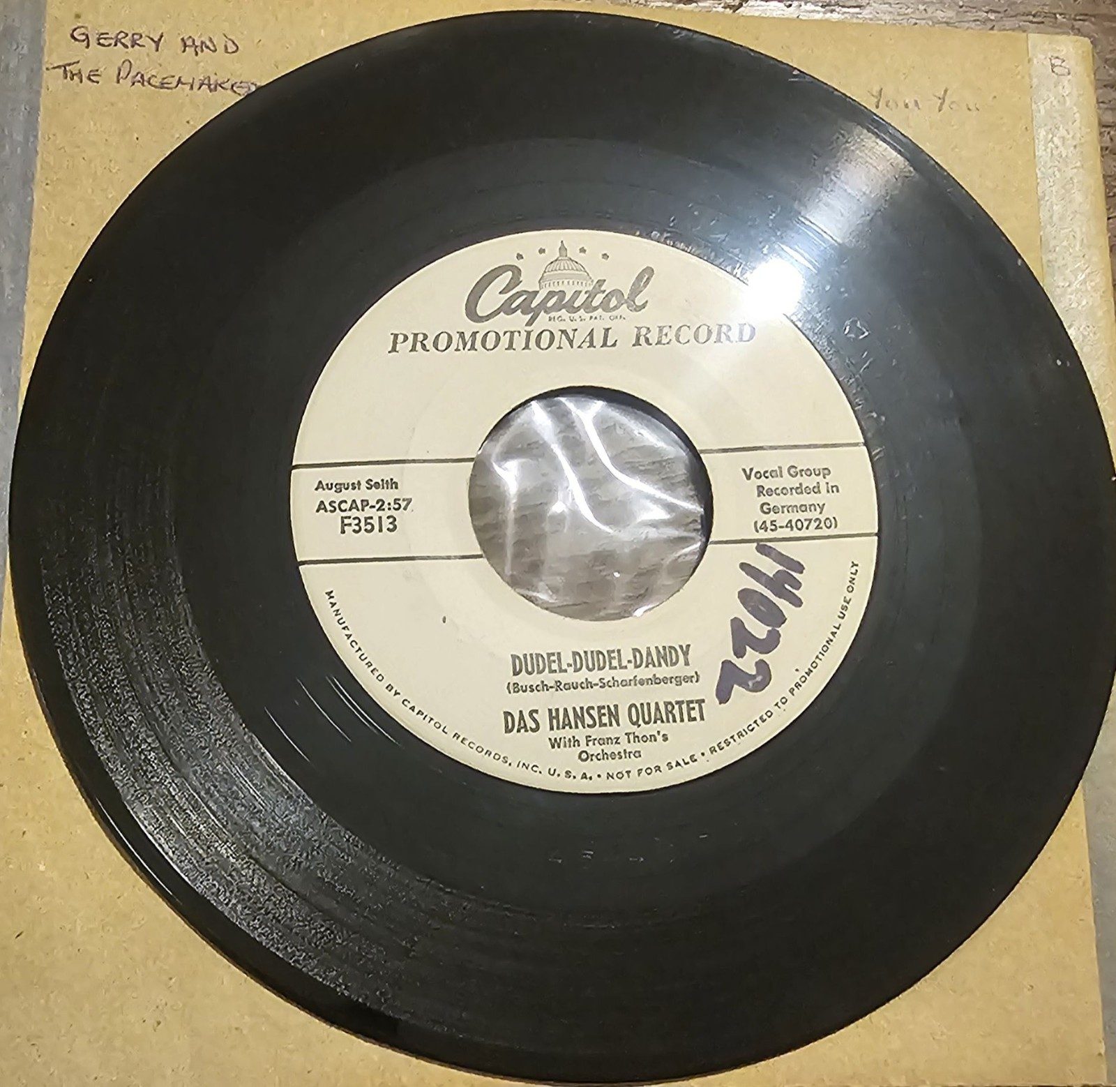 Das Hansen Quartet Dudel-Dudel-Dandy Capitol F3513 PROMO