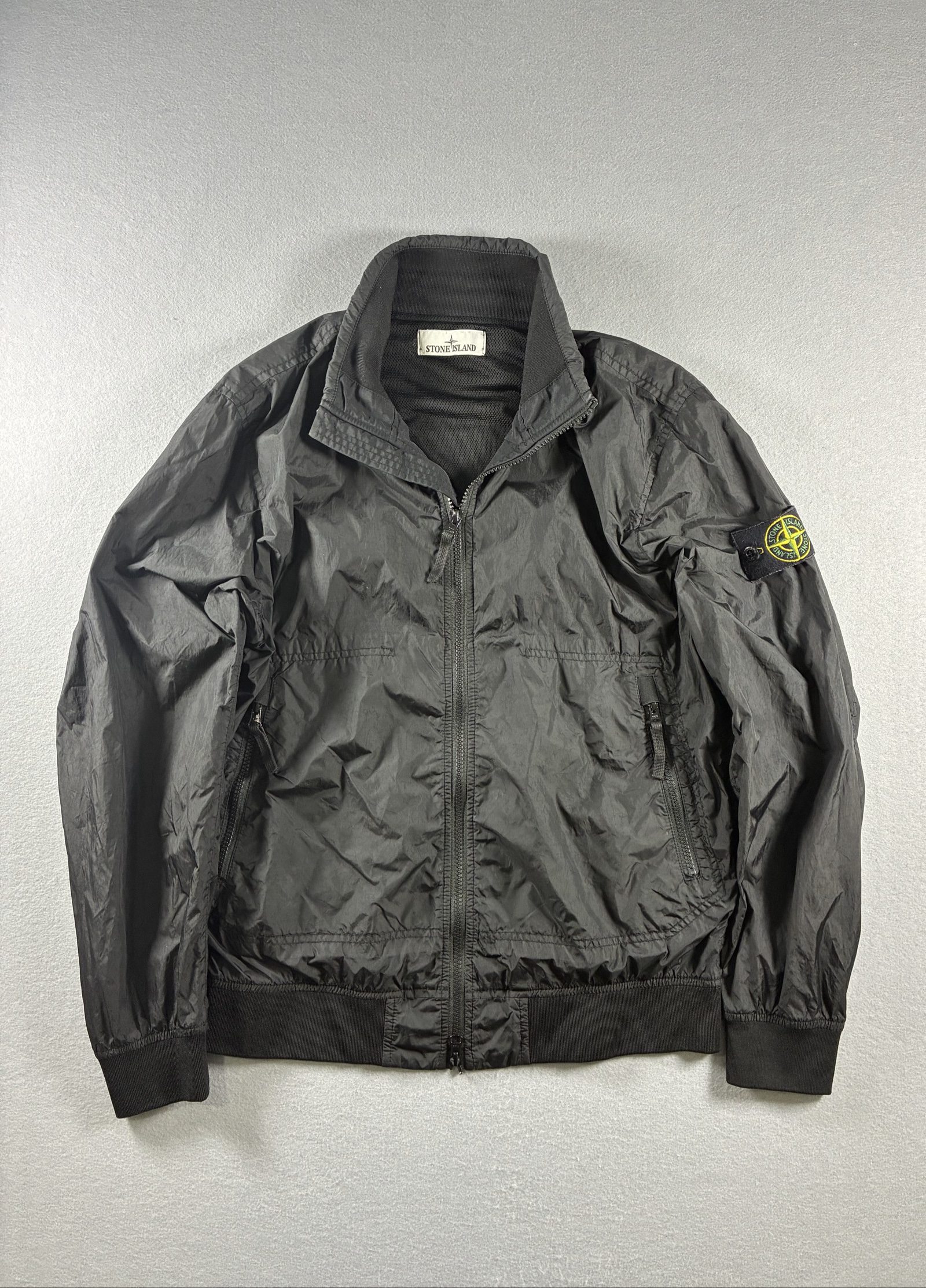 Stone Island Black Crinkle Reps NY Jacket Small Men's