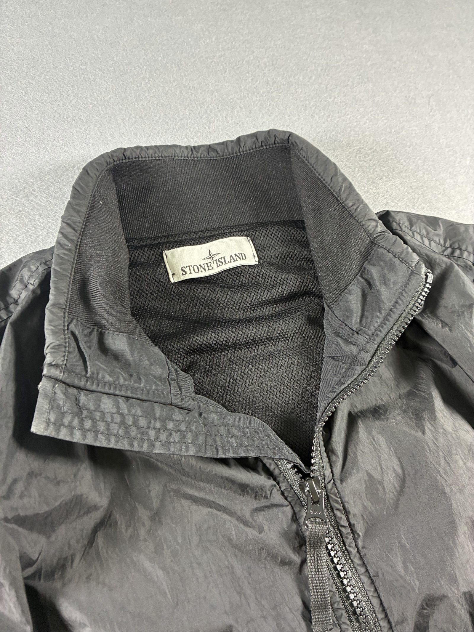 Stone Island Black Crinkle Reps NY Jacket Small Men's image 2